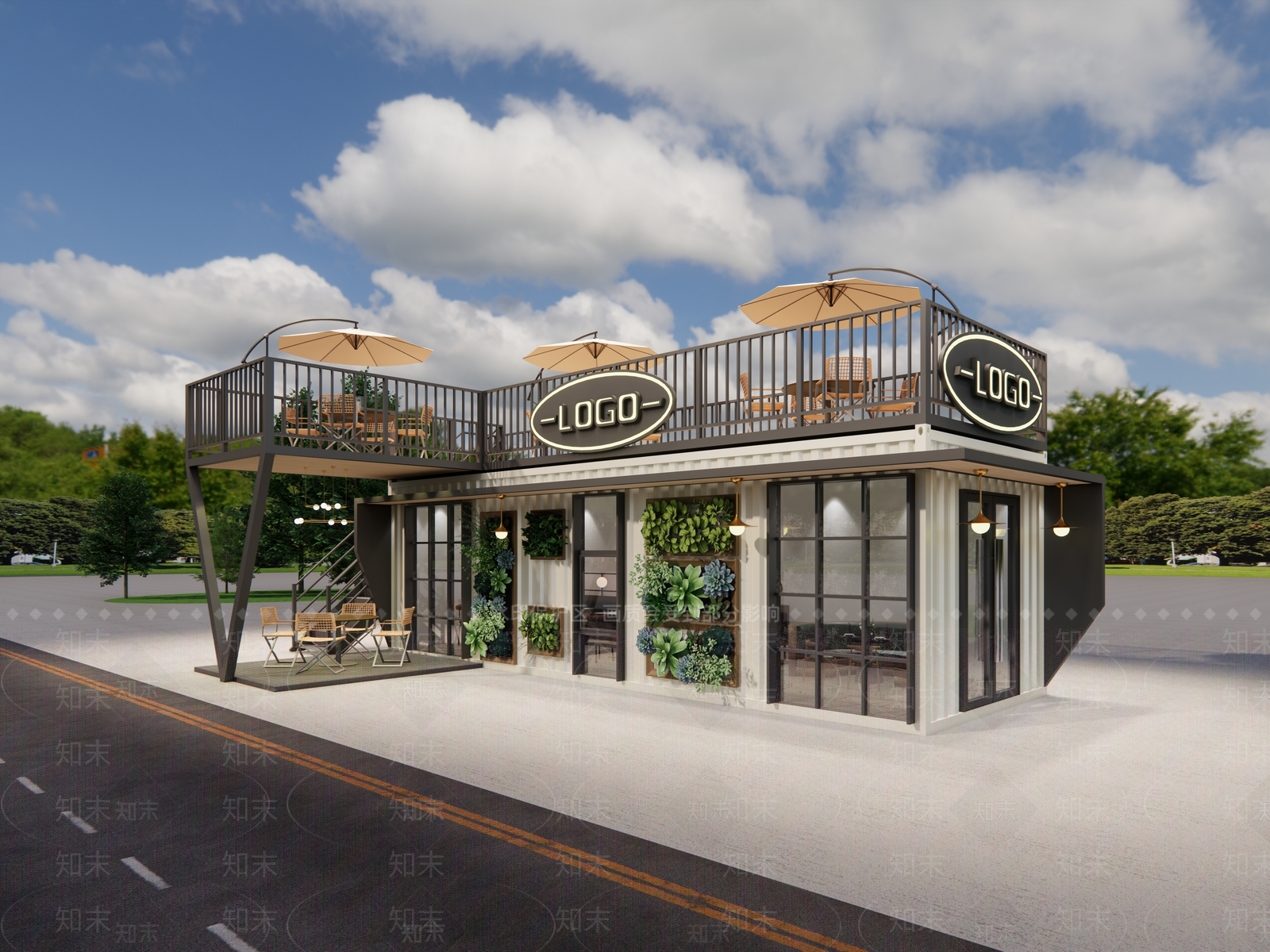 现代奶茶店SU模型下载【ID:1198676556】