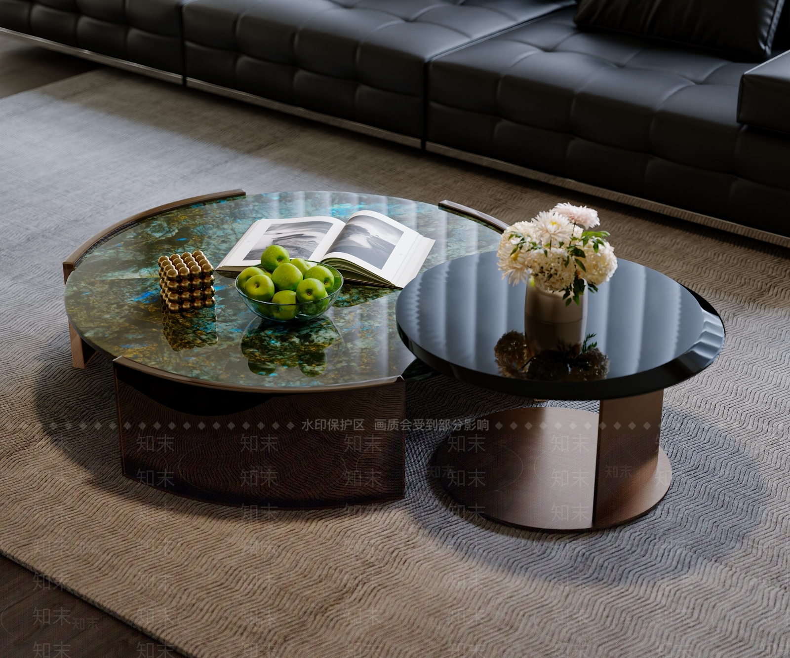 现代轻奢茶几3D模型下载【ID:1198678032】