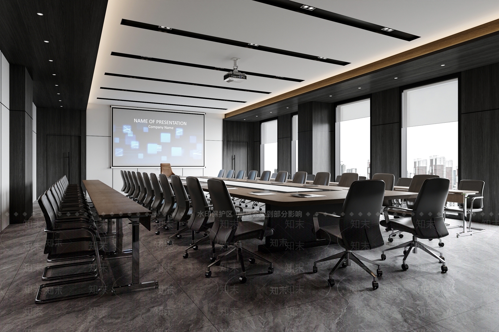 现代会议室SU模型下载【ID:1198680351】