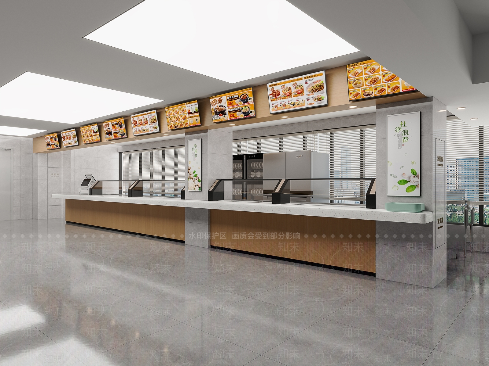 现代食堂3D模型下载【ID:1198683167】