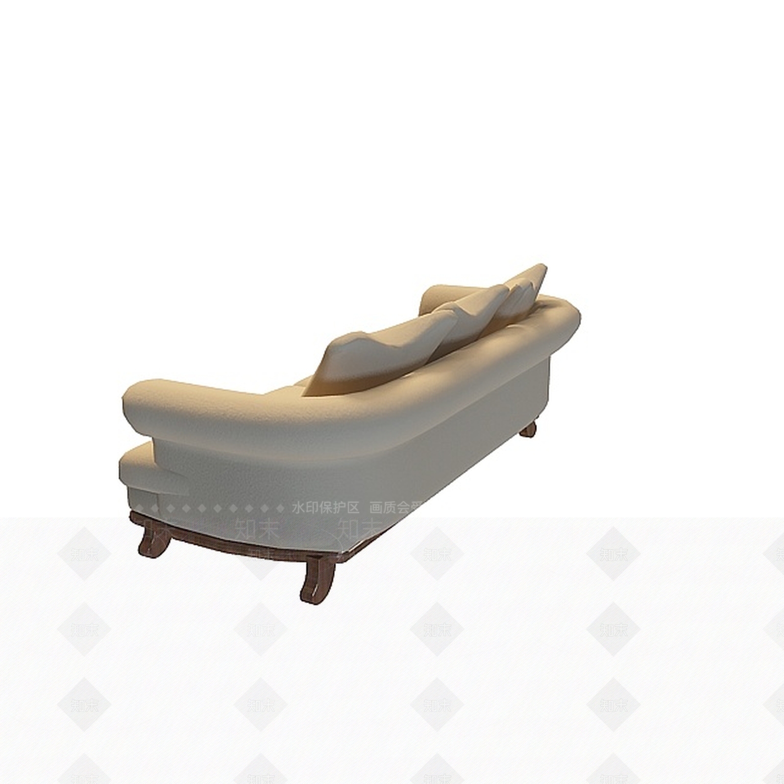 现代布艺双人沙发3D模型下载【ID:1198680630】