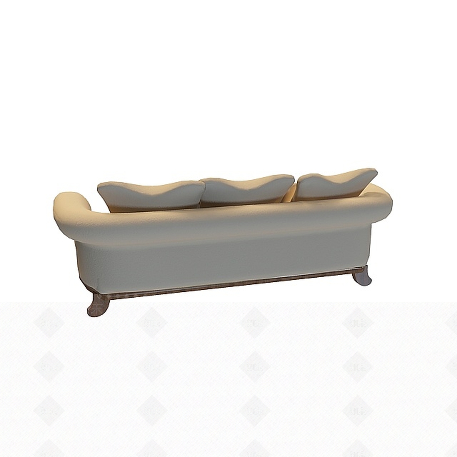 现代布艺双人沙发3D模型下载【ID:1198680630】