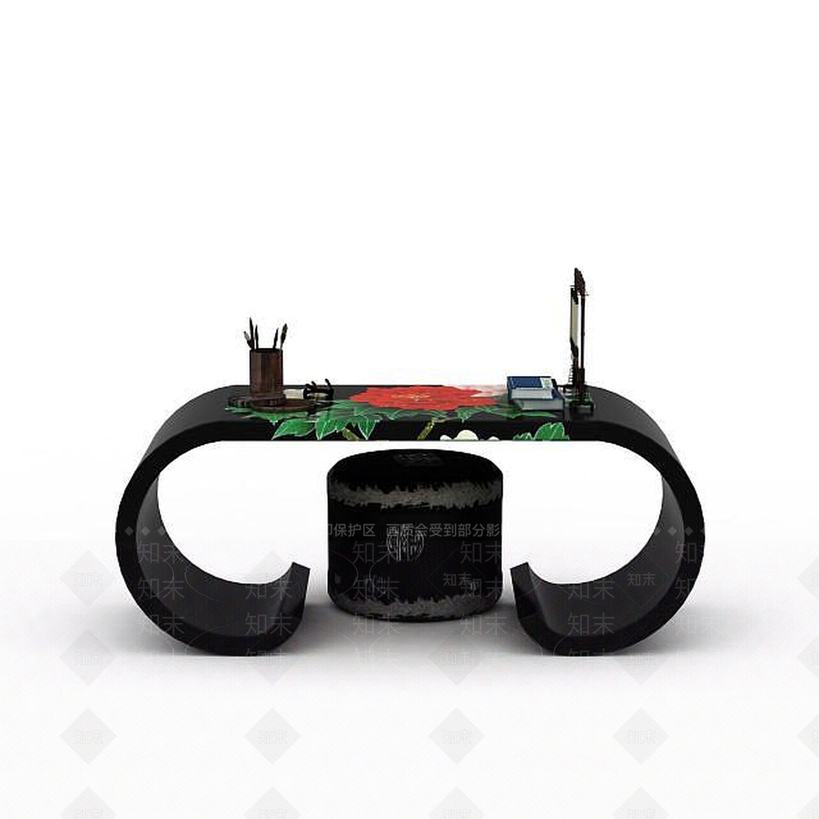 中式桌子3D模型下载【ID:1198680763】