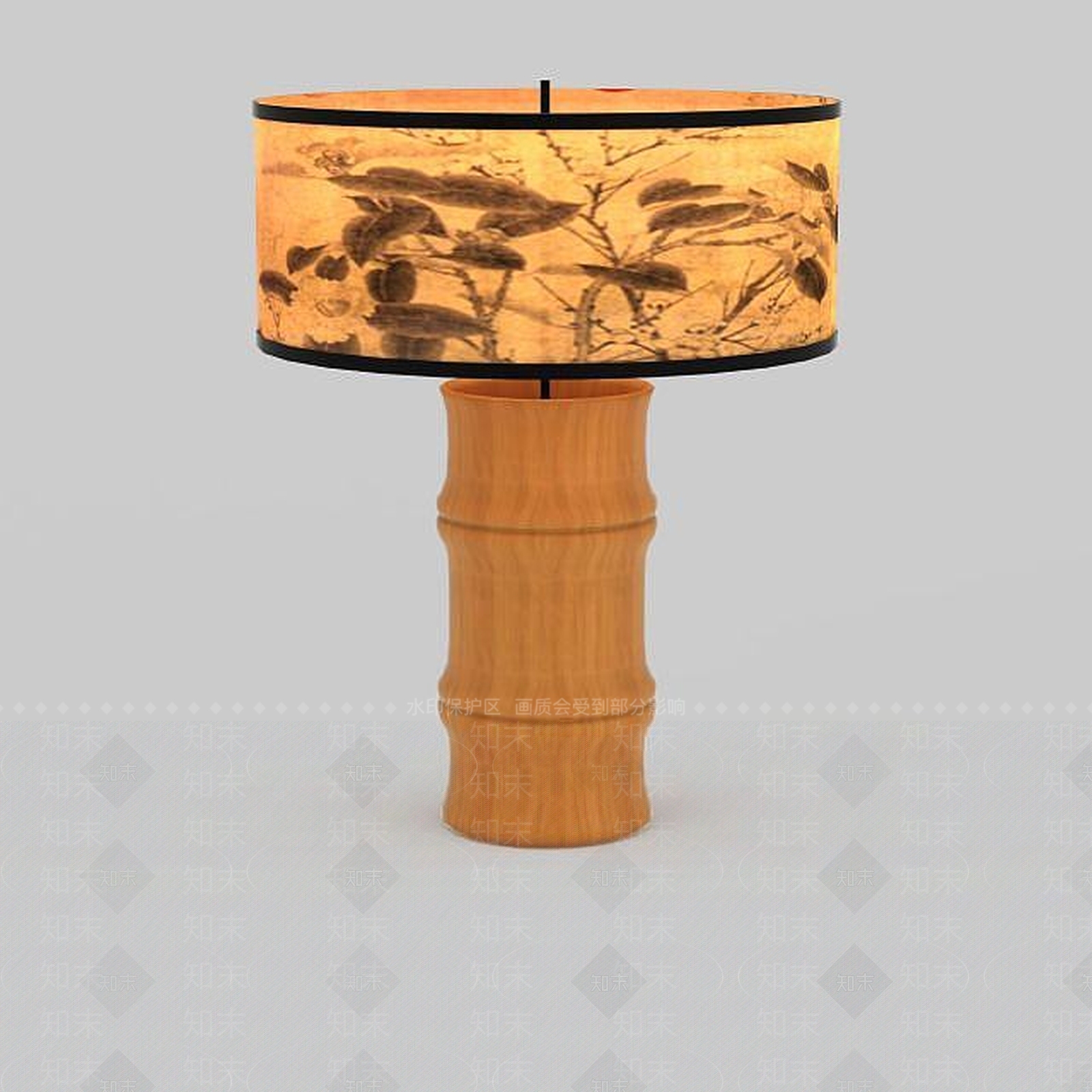 中式台灯3D模型下载【ID:1198683154】