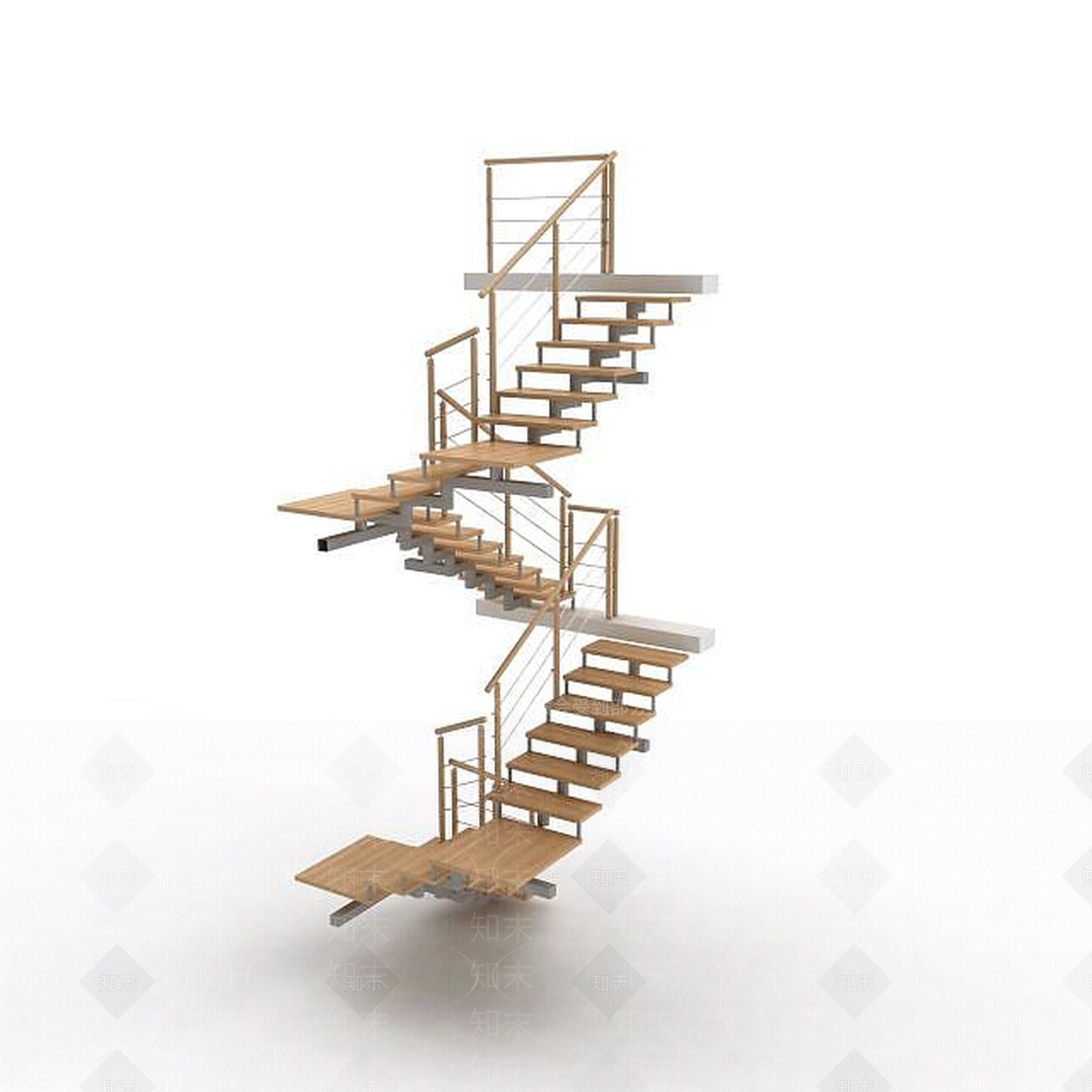 现代室内家装楼梯3D模型下载【ID:1198684407】