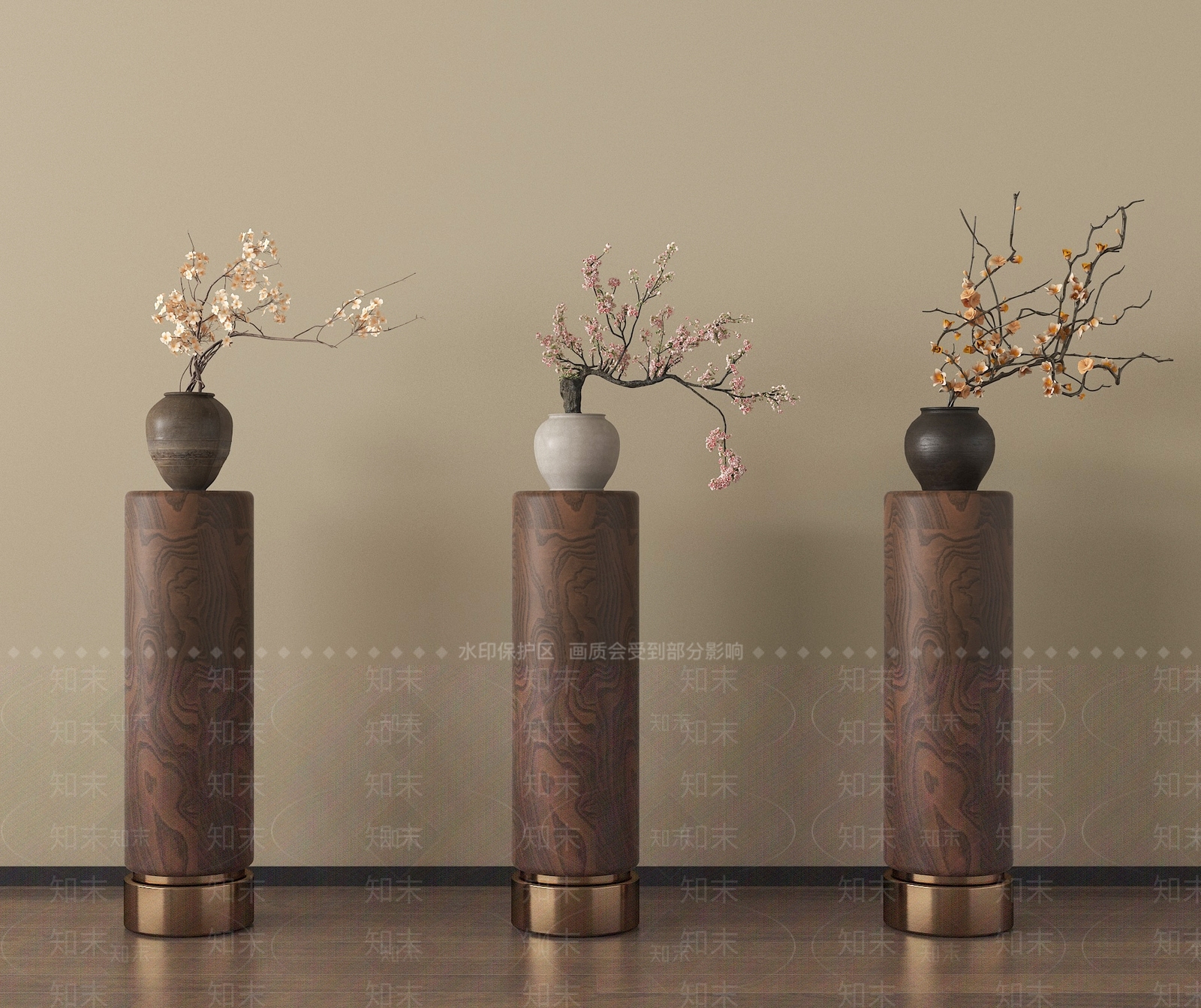 新中式花艺3D模型下载【ID:1198685486】