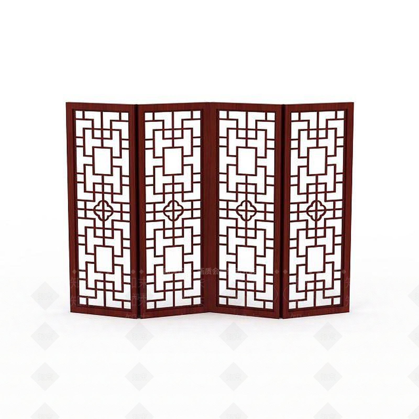 中式镂空隔断3D模型下载【ID:1198685954】