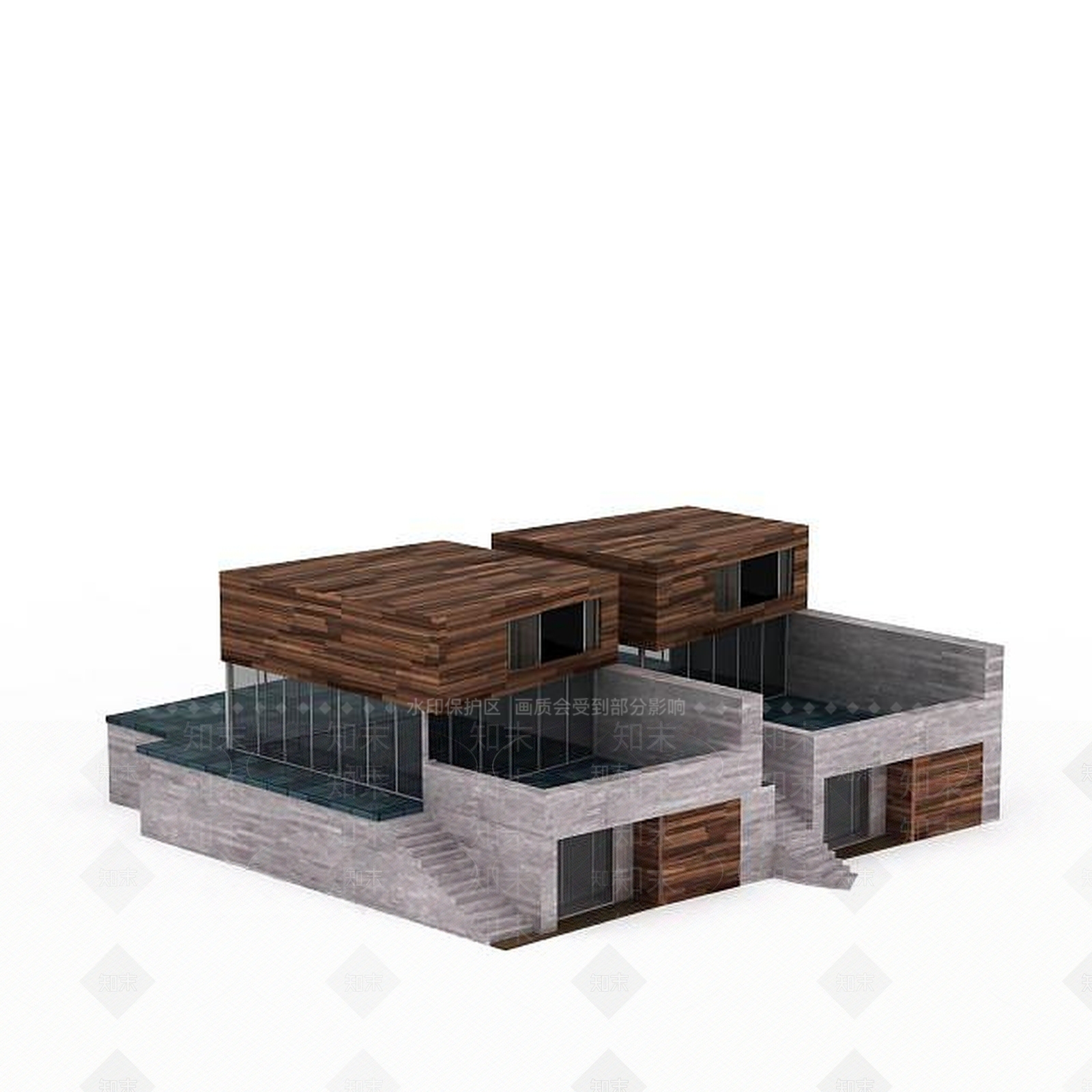 现代房屋建筑3D模型下载【ID:1198690699】
