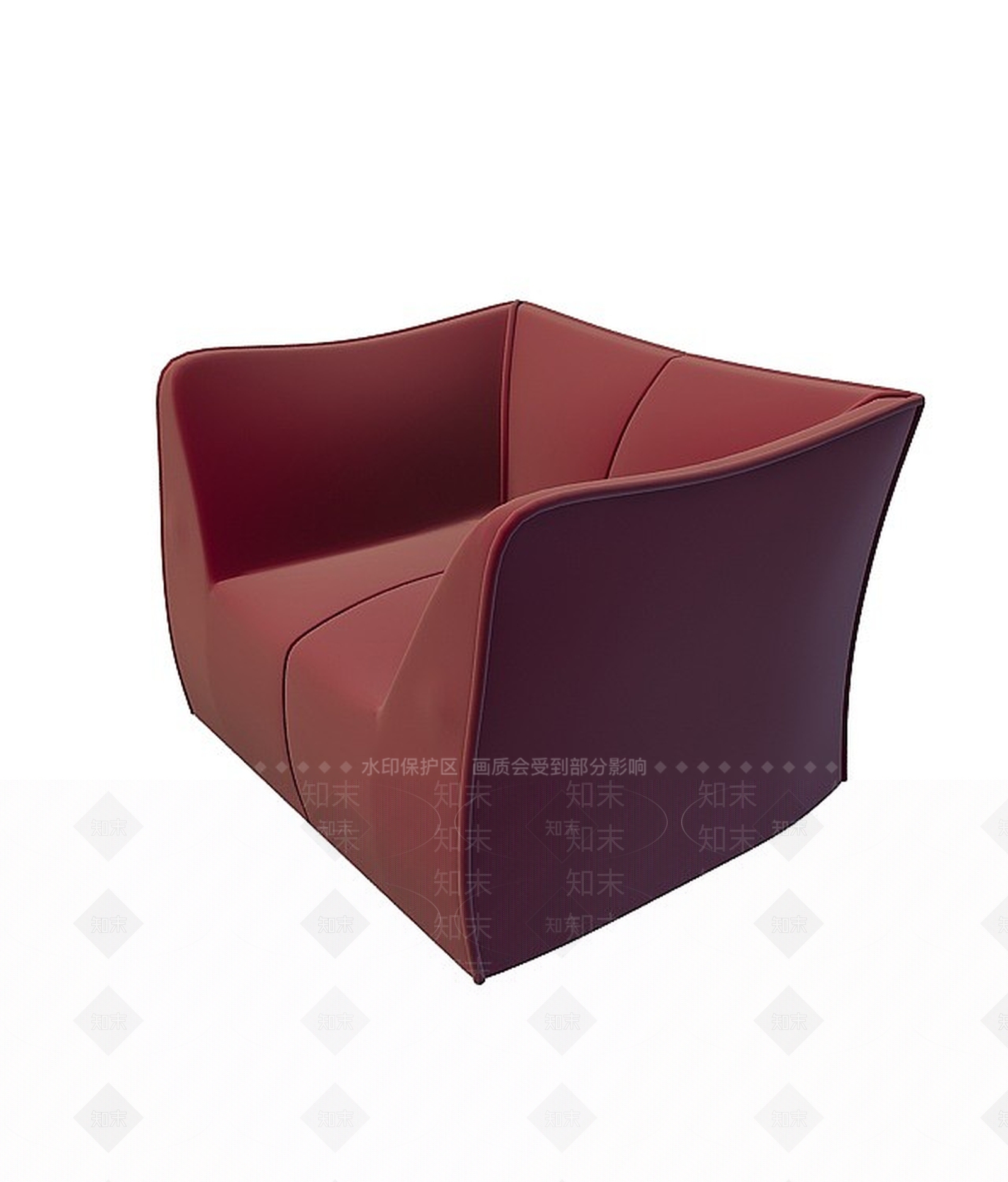 现代布艺单人沙发3D模型下载【ID:1198692506】