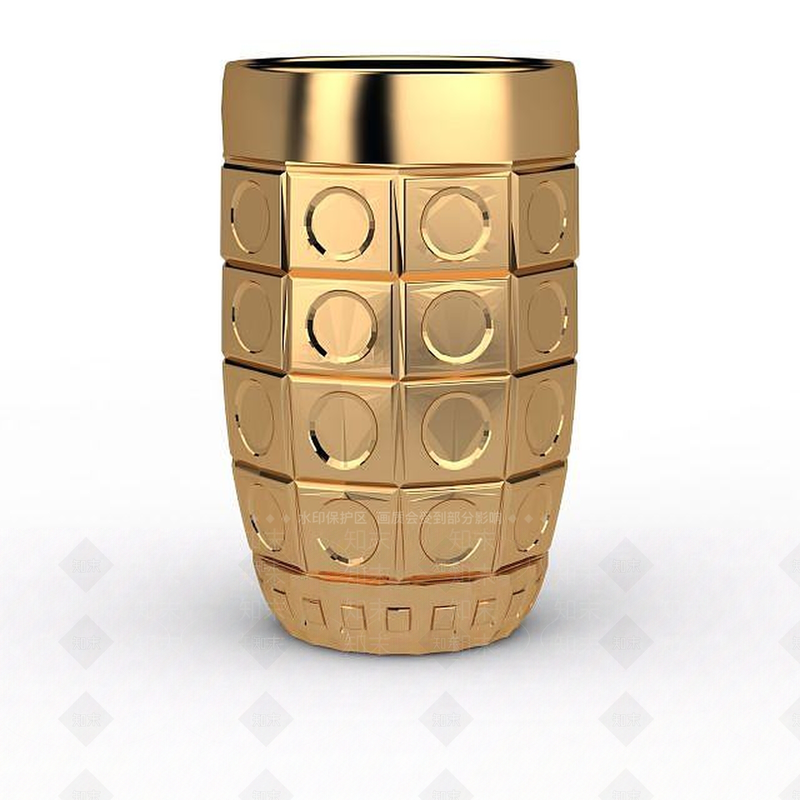 现代金色水杯3D模型下载【ID:1198693266】