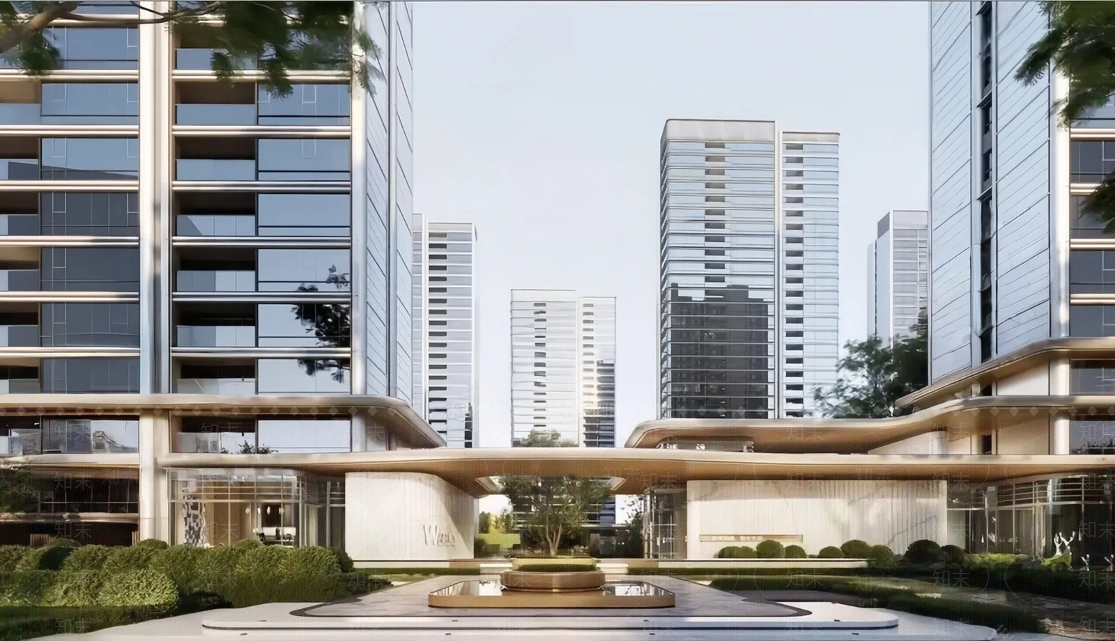 现代小区建筑SU模型下载【ID:1198693964】