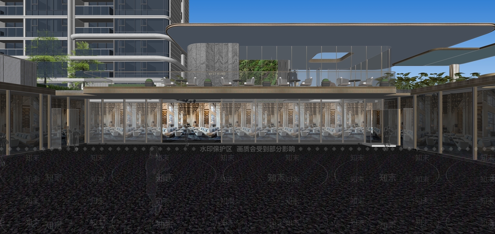 现代小区建筑SU模型下载【ID:1198693964】