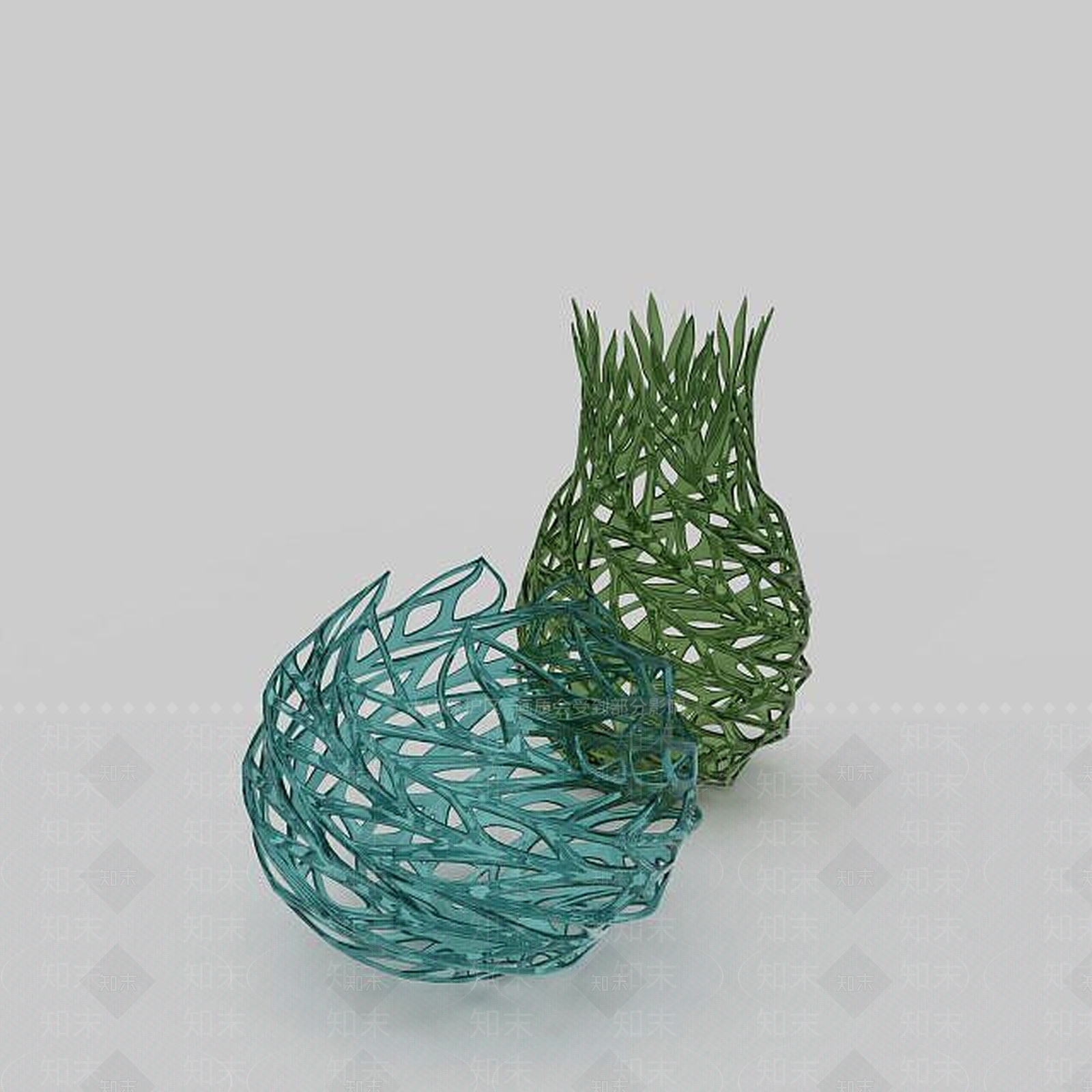 现代异形玻璃装饰灯3D模型下载【ID:1198694318】