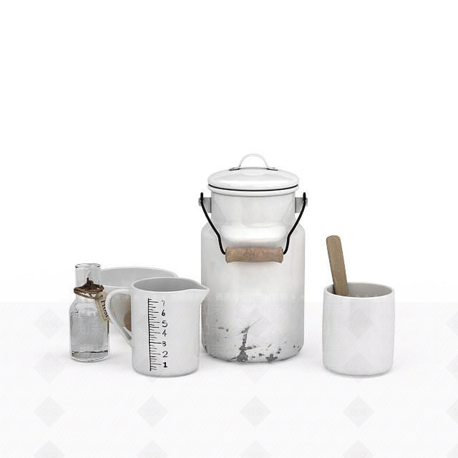 现代厨房器皿3D模型下载【ID:1198694788】