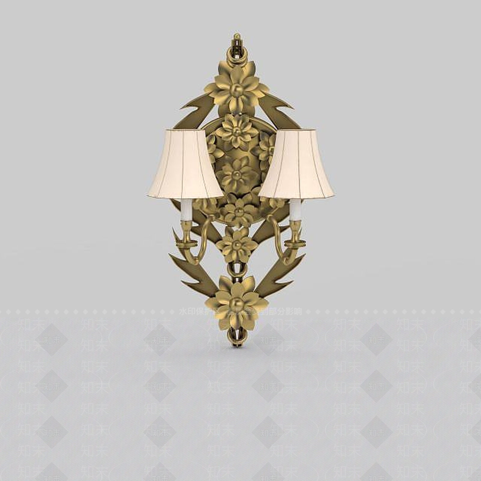 欧式古典欧式风格壁灯3D模型下载【ID:1198694848】