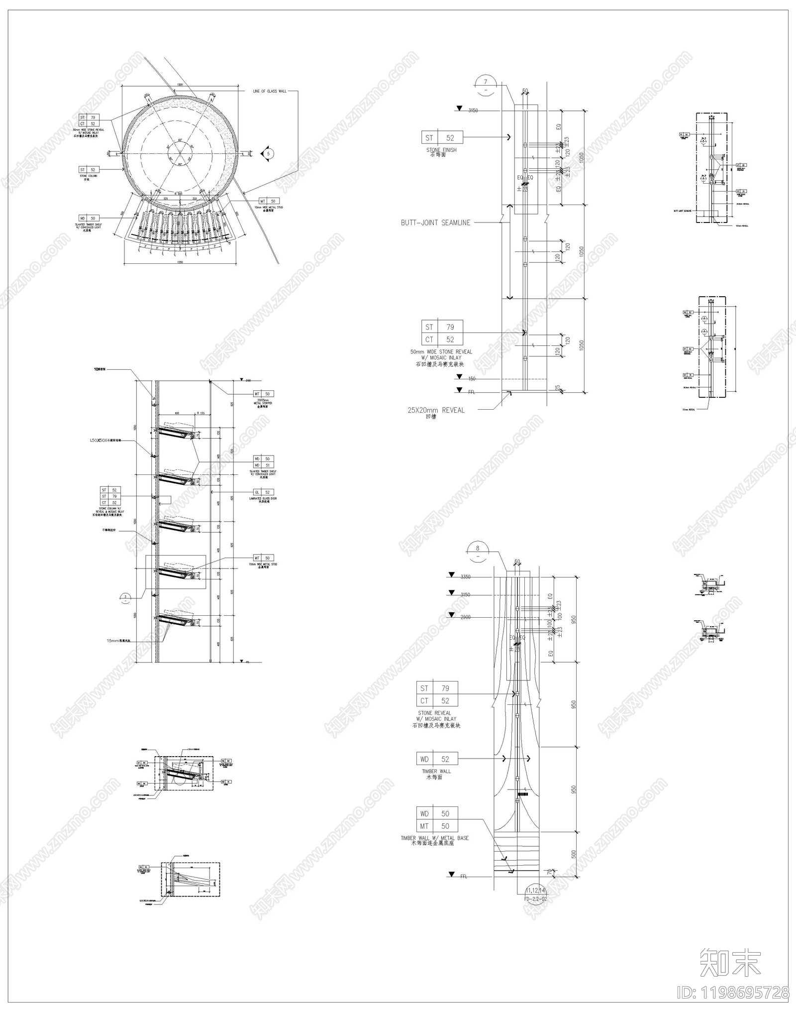 现代柜子施工图下载【ID:1198695728】