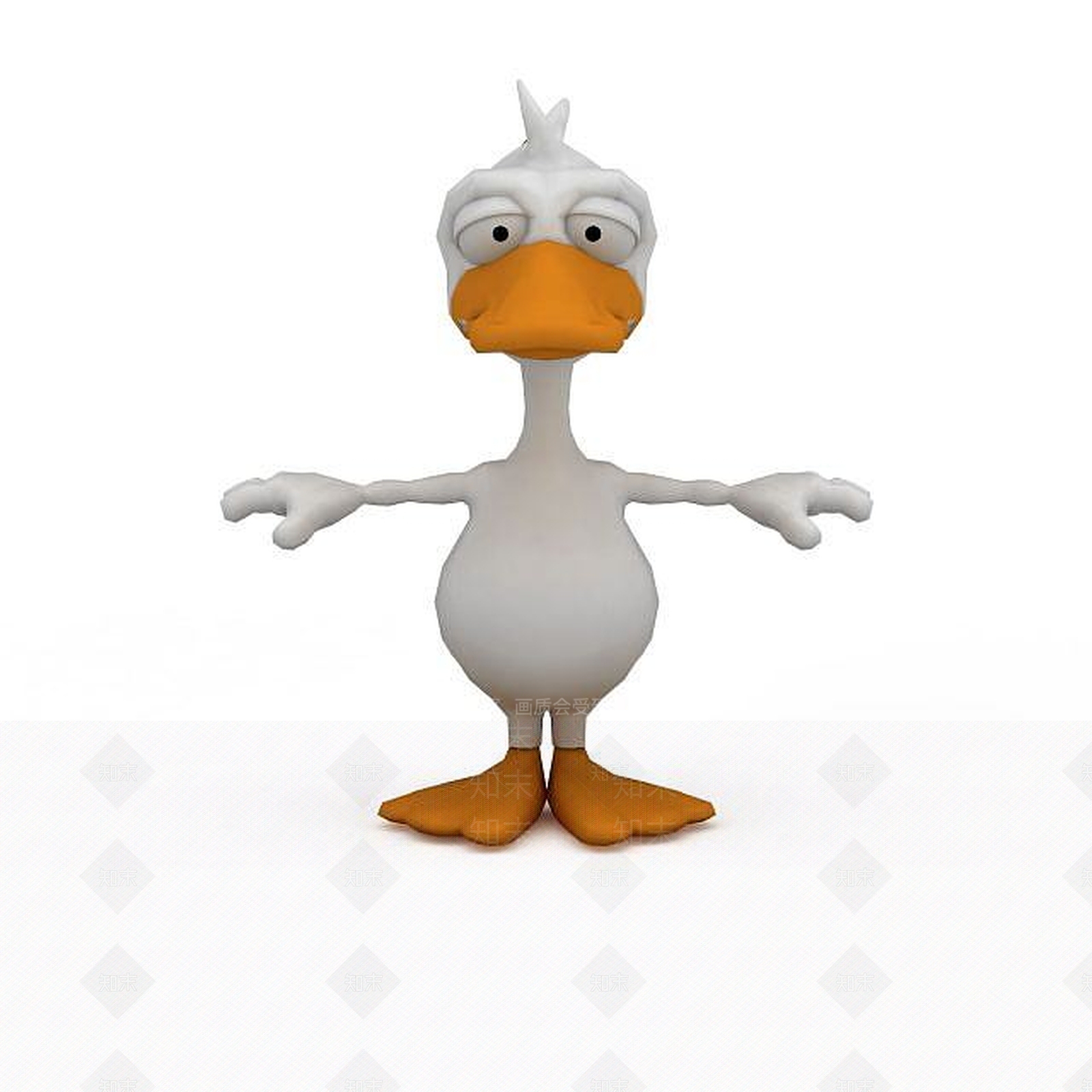 现代卡通鸭3D模型下载【ID:1198696779】
