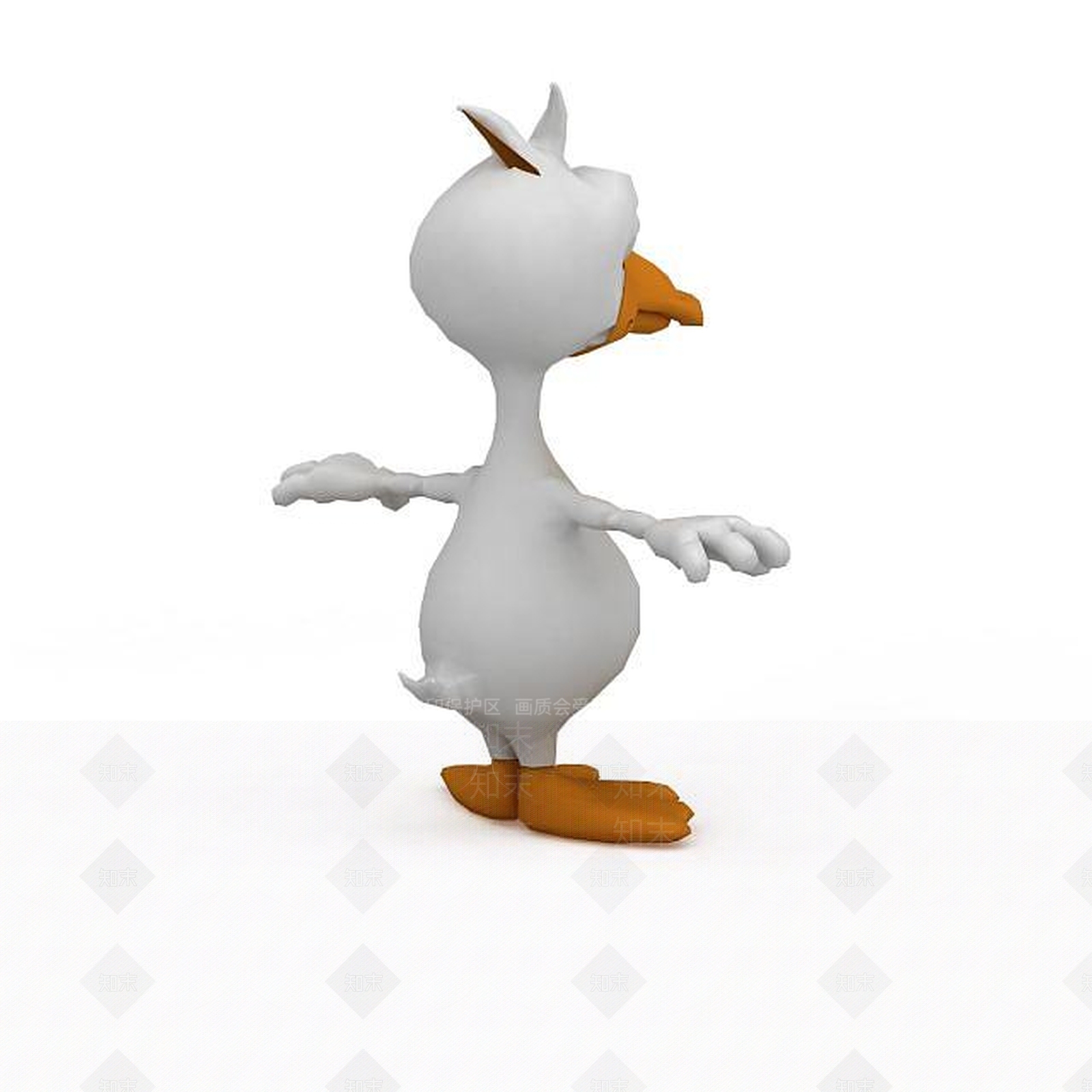 现代卡通鸭3D模型下载【ID:1198696779】