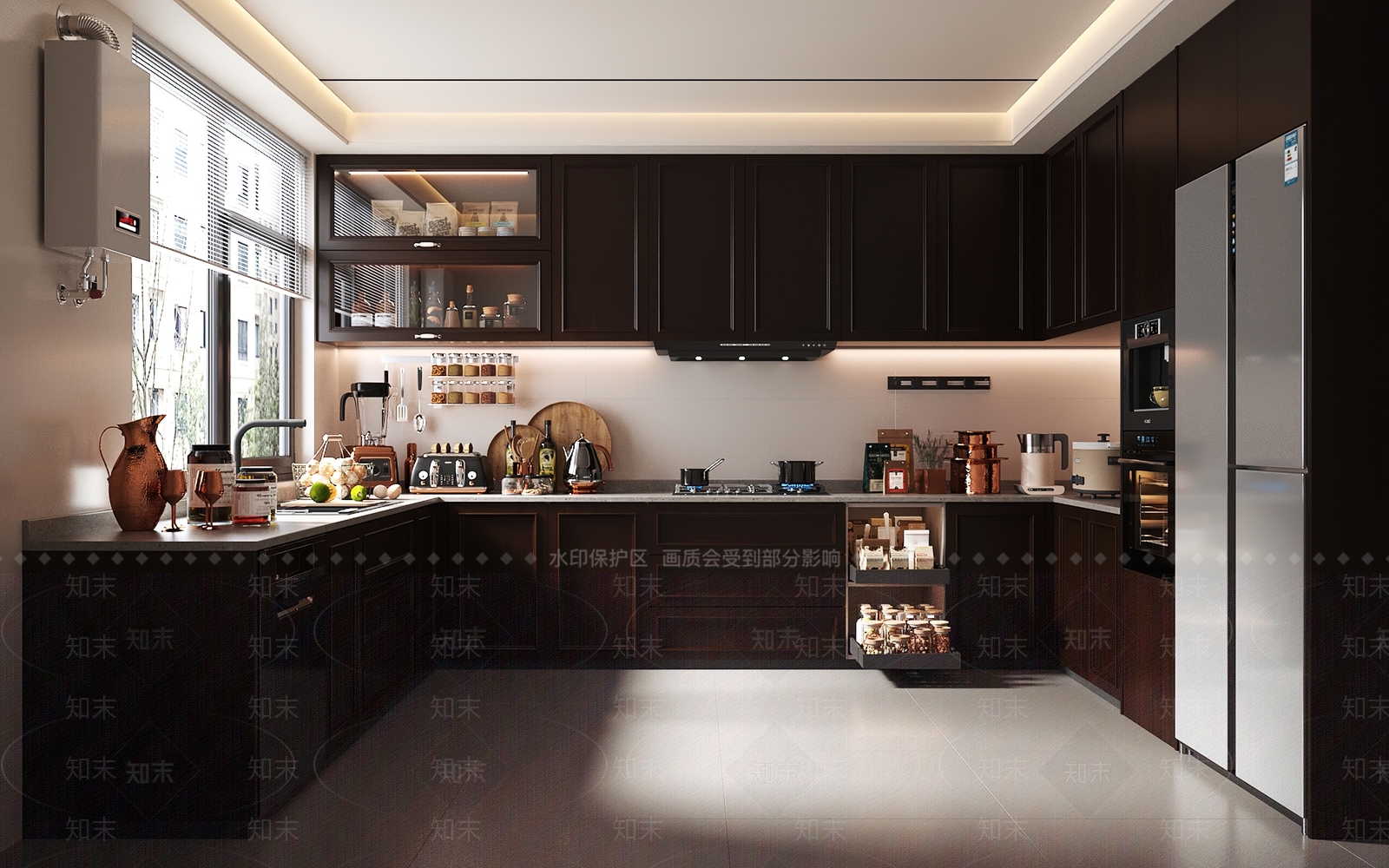 现代封闭式厨房3D模型下载【ID:1198698165】