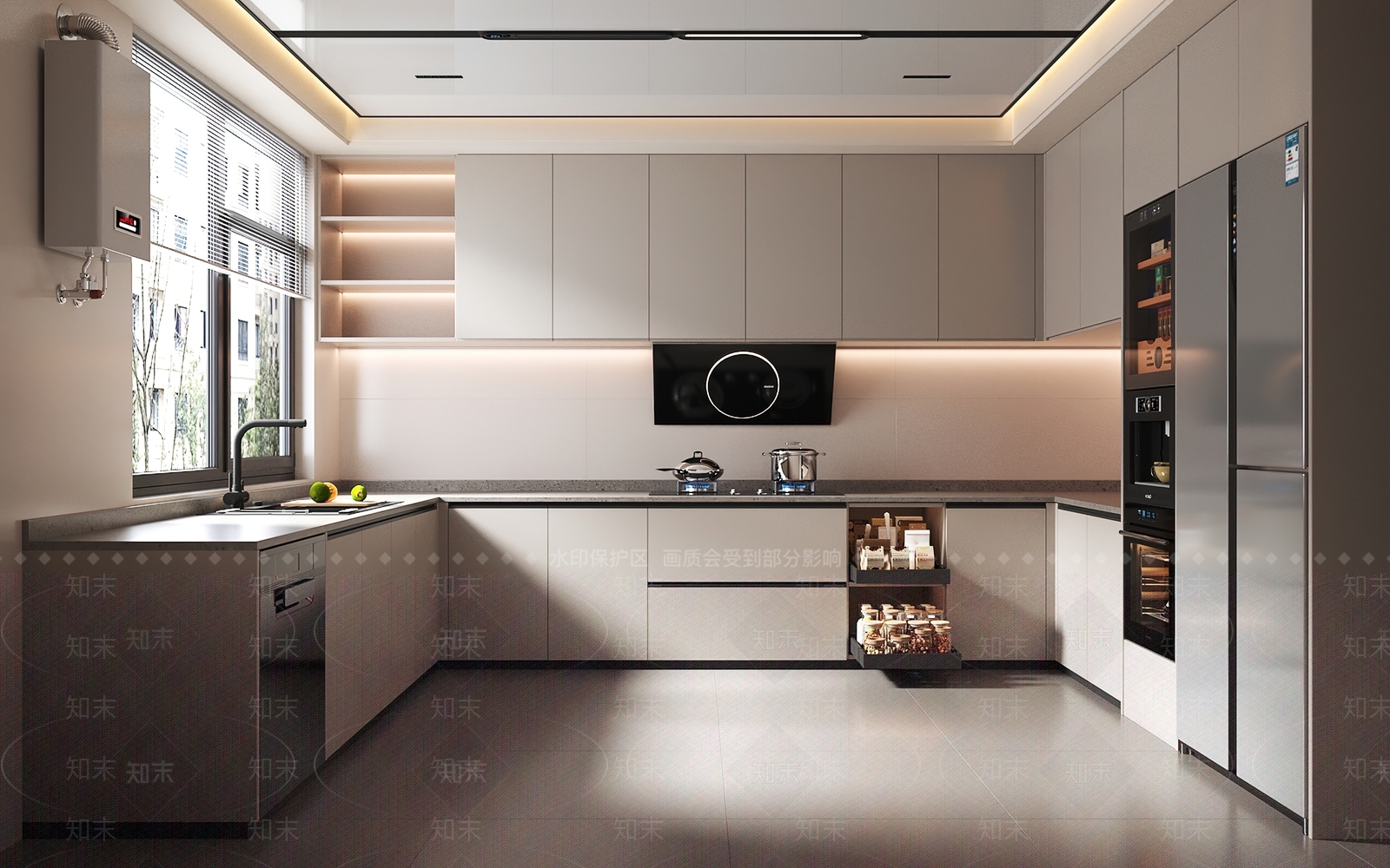 现代封闭式厨房3D模型下载【ID:1198698293】