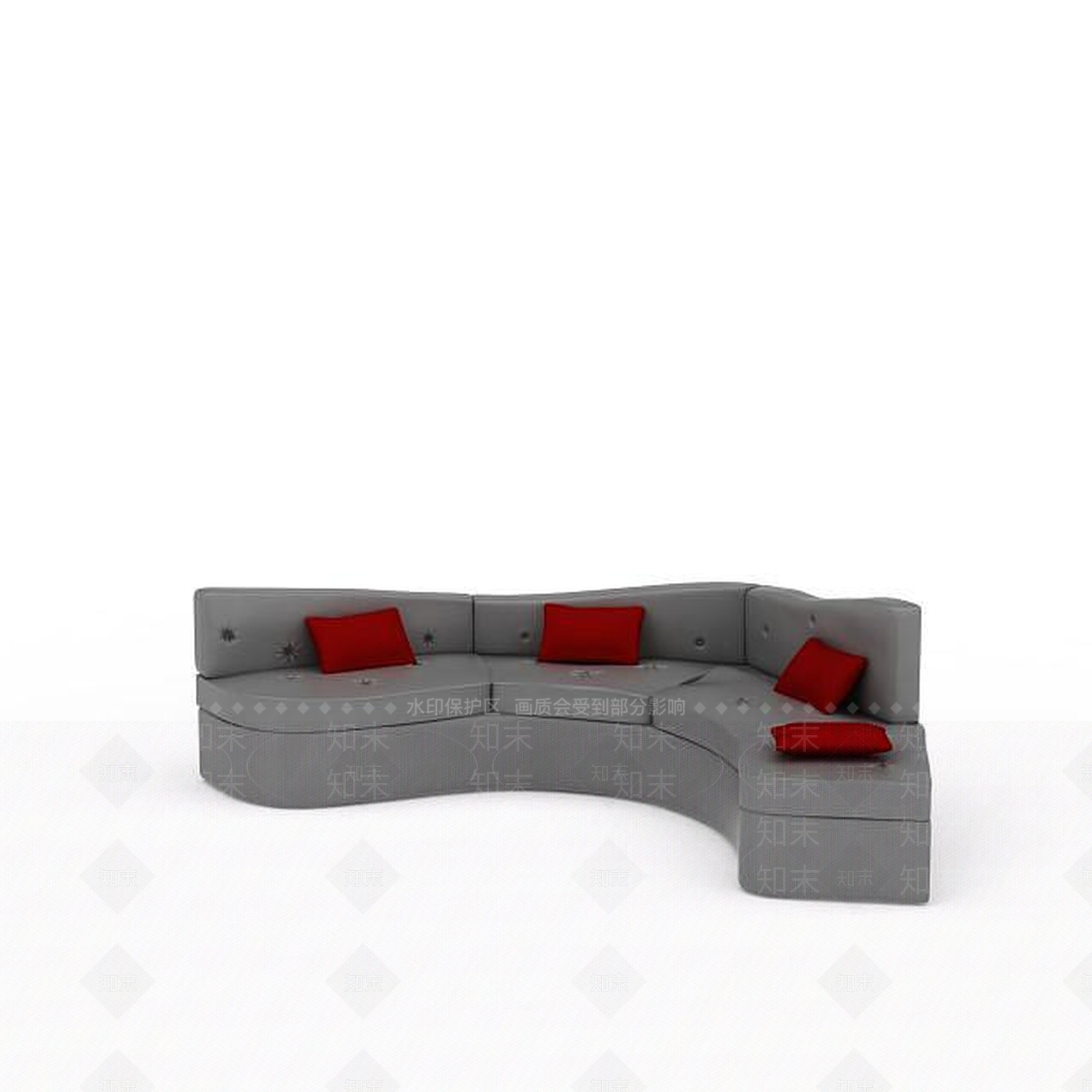 现代弧形沙发3D模型下载【ID:1198698821】