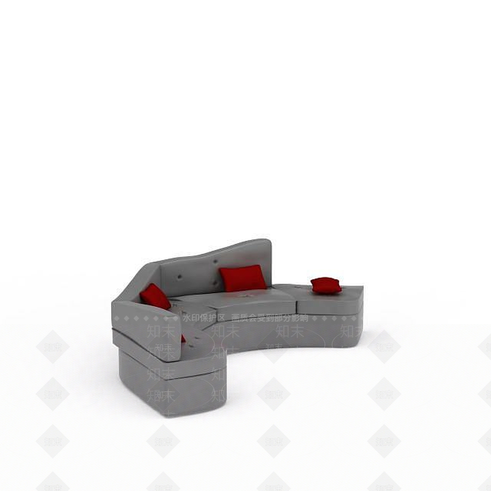 现代弧形沙发3D模型下载【ID:1198698821】