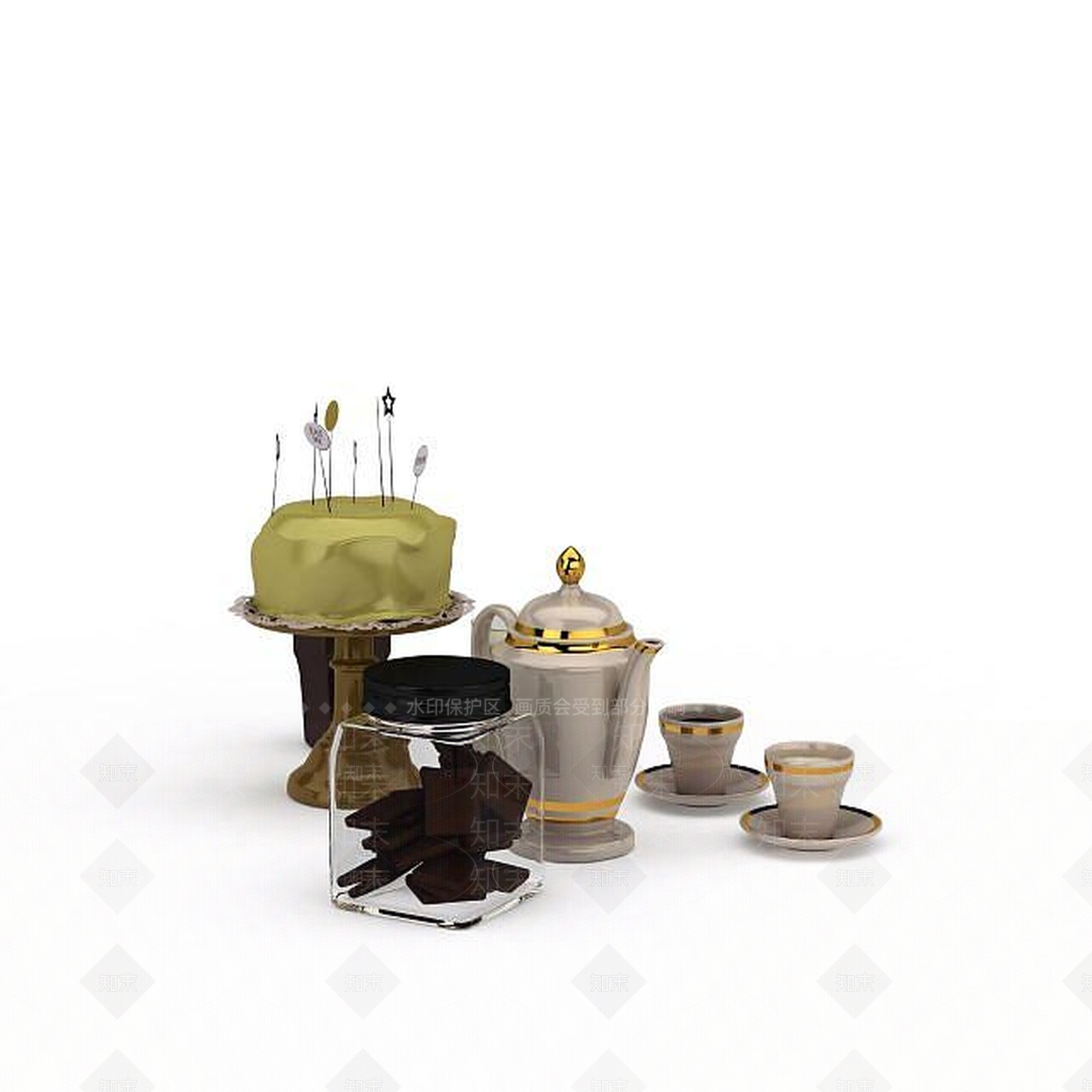 现代厨房茶壶3D模型下载【ID:1198699501】