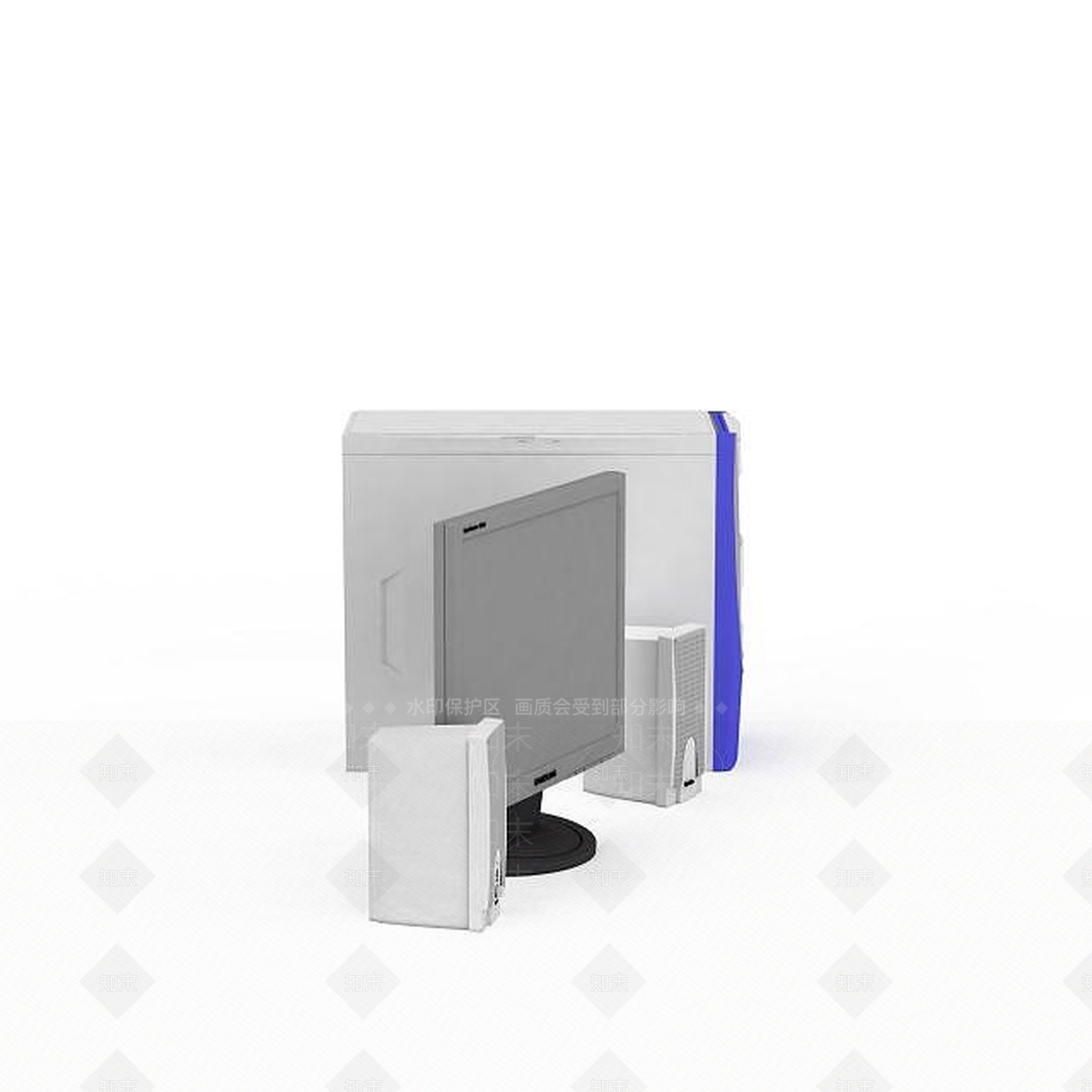 现代台式电脑3D模型下载【ID:1198700328】
