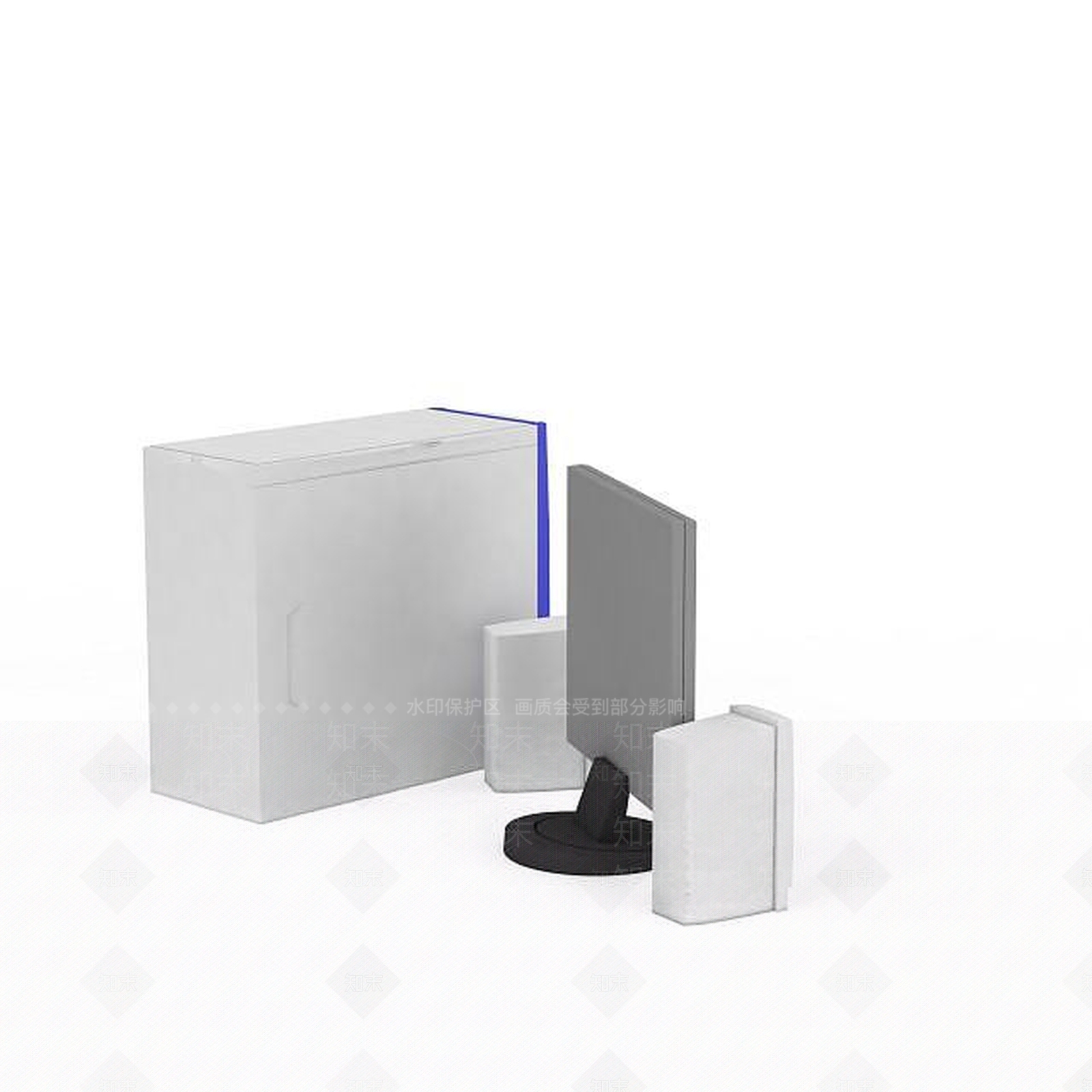 现代台式电脑3D模型下载【ID:1198700328】