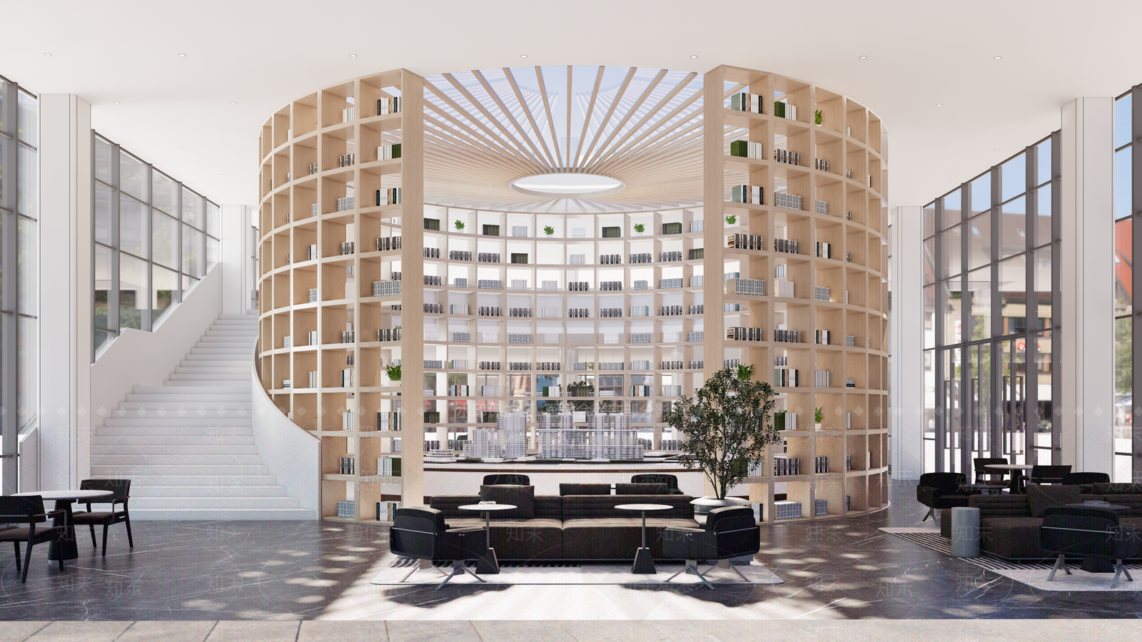 图书馆SU模型下载【ID:1198700909】