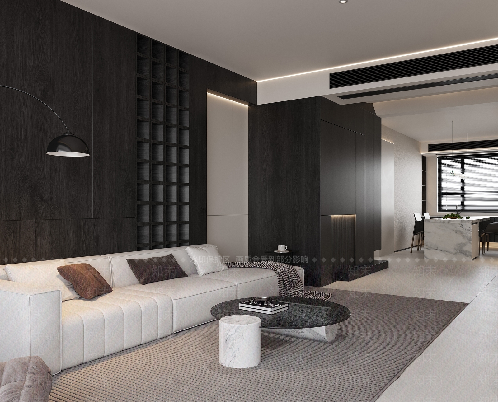 现代简约客餐厅3D模型下载【ID:1198701465】
