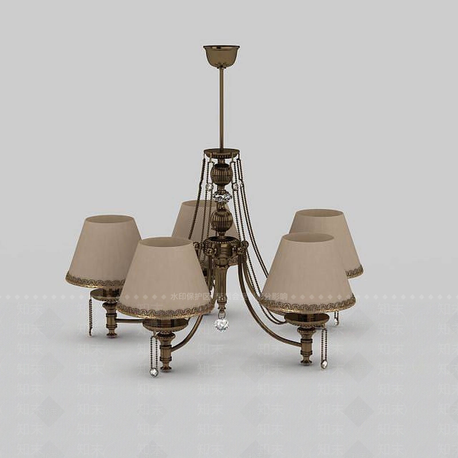 欧式古典欧式吊灯3D模型下载【ID:1198701319】