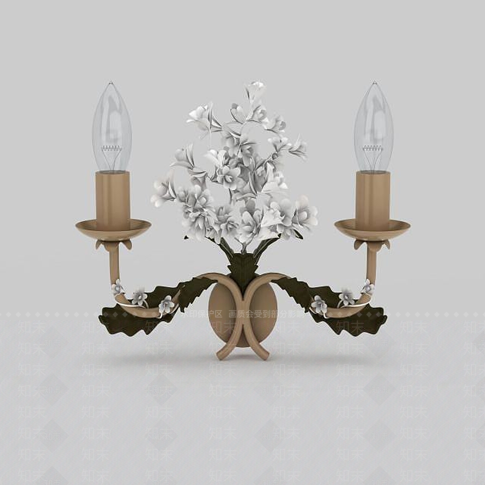 现代水晶壁灯3D模型下载【ID:1198702326】