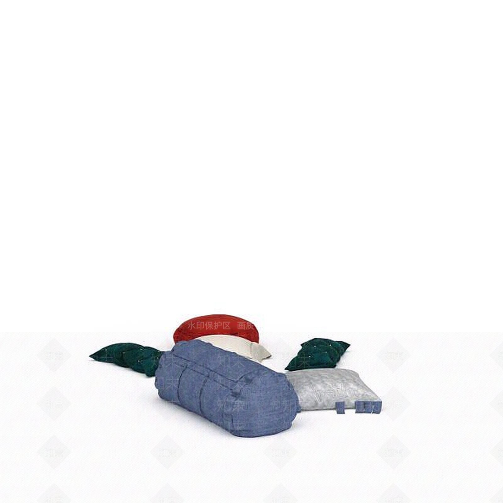 现代床上用品3D模型下载【ID:1198702723】