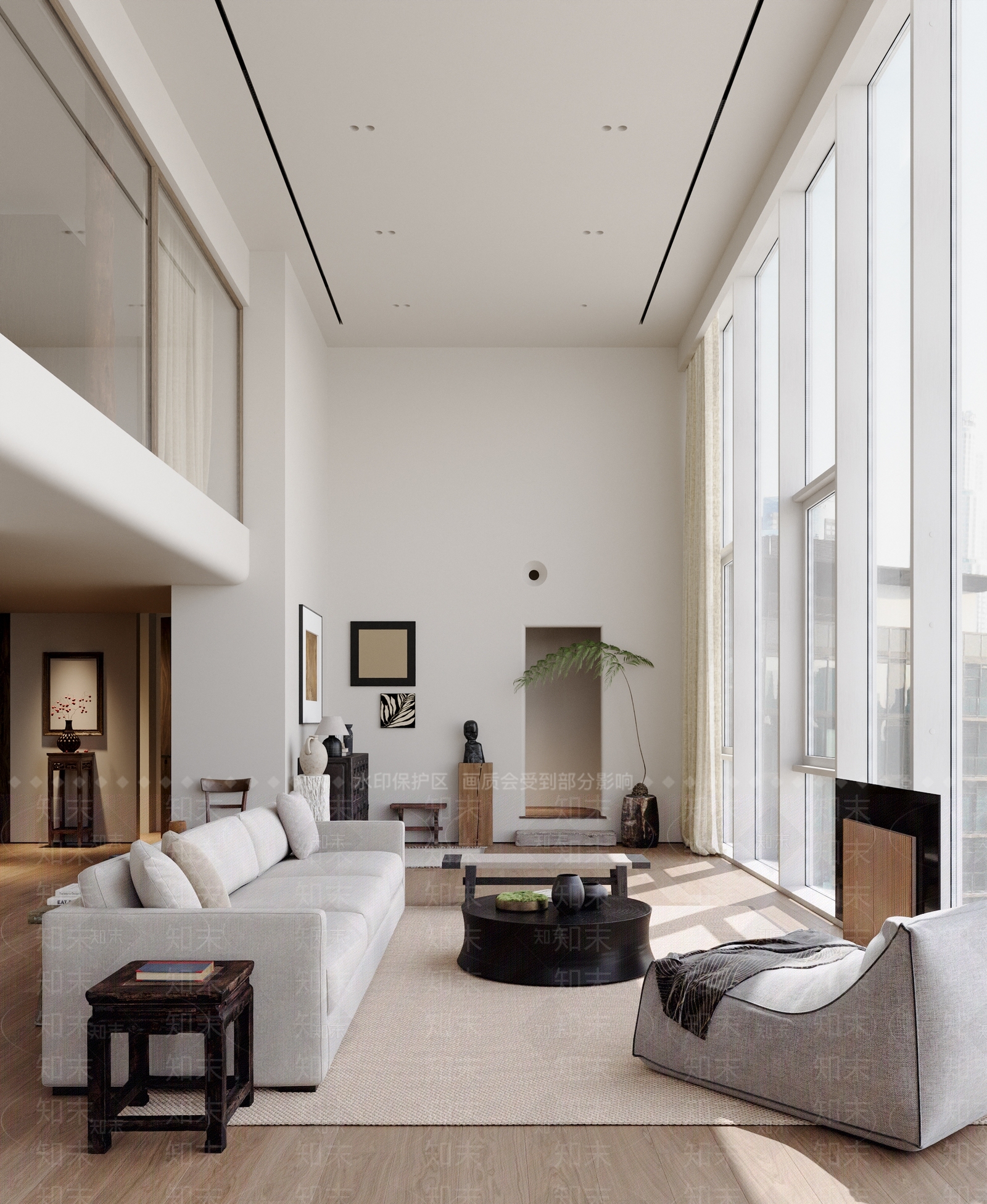 现代家居客厅SU模型下载【ID:1198704048】