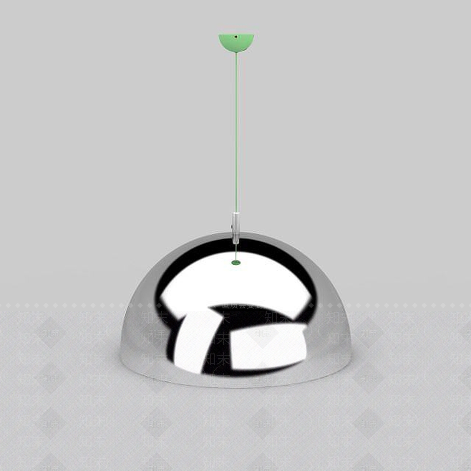 现代创意球形光面金属吊灯3D模型下载【ID:1198704106】