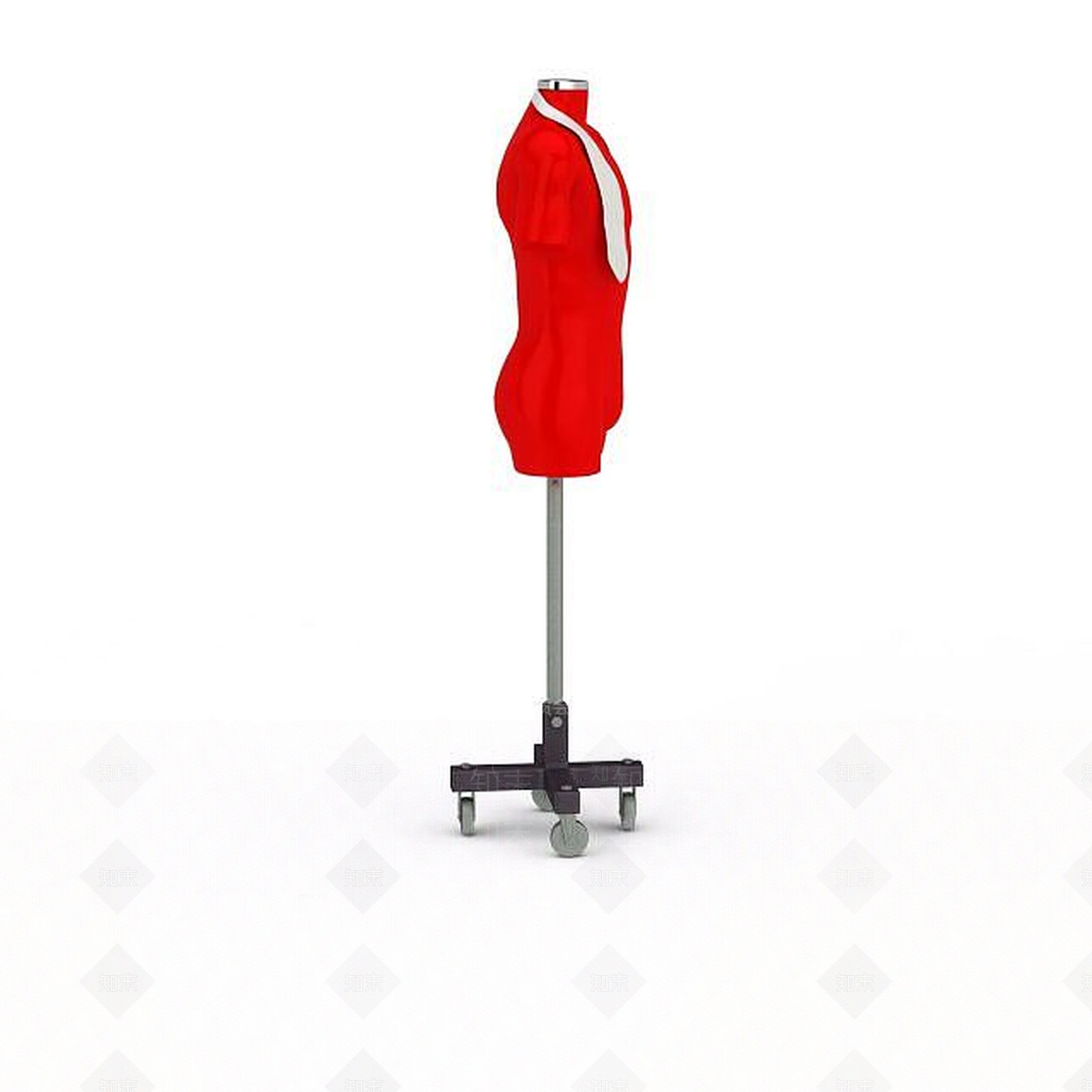 现代模特3D模型渲染效果图