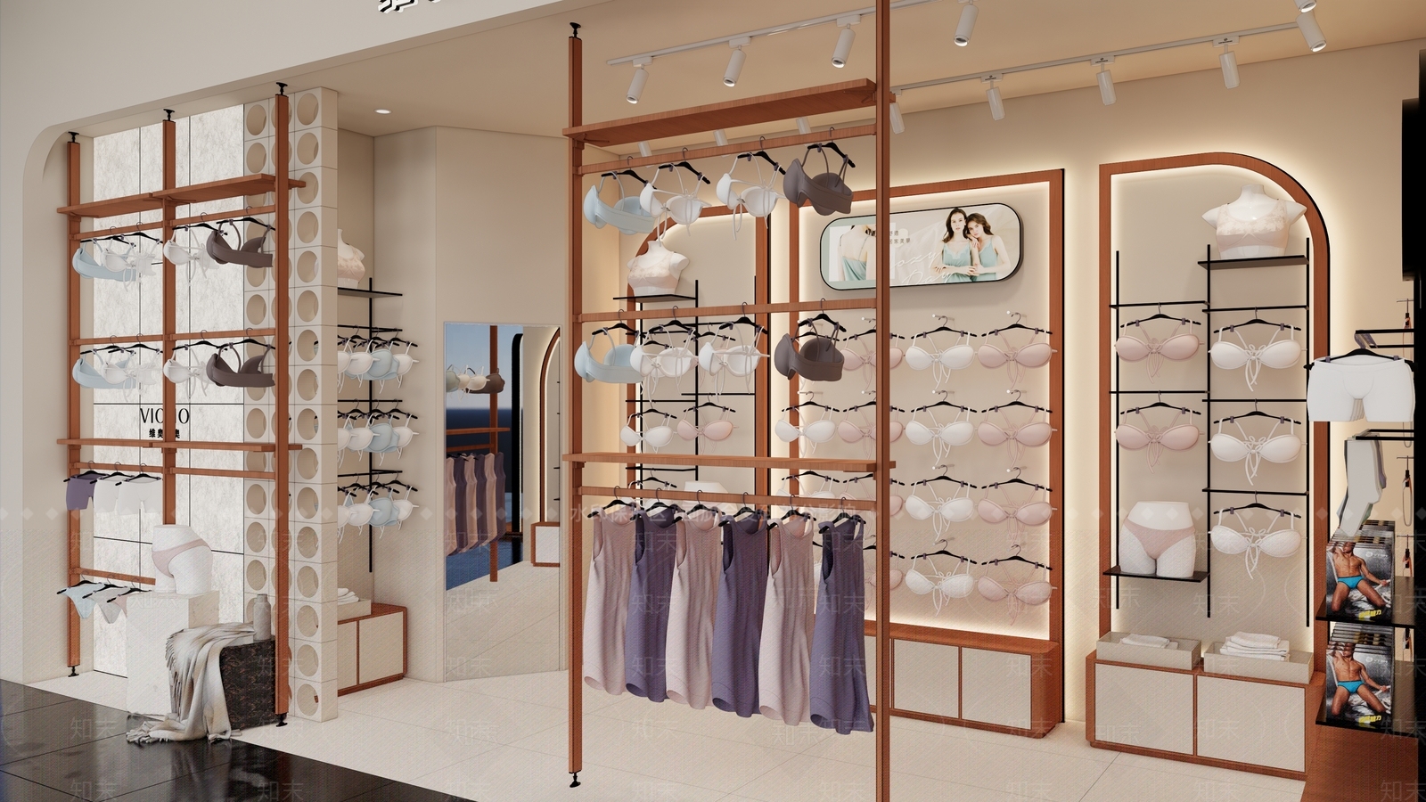 现代轻奢服装店SU模型下载【ID:1198708197】