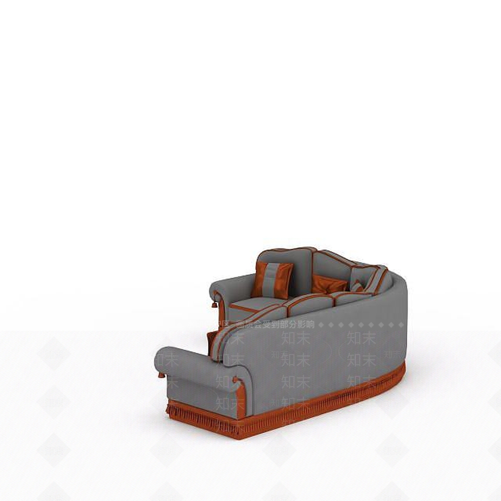 现代布艺沙发3D模型下载【ID:1198708883】