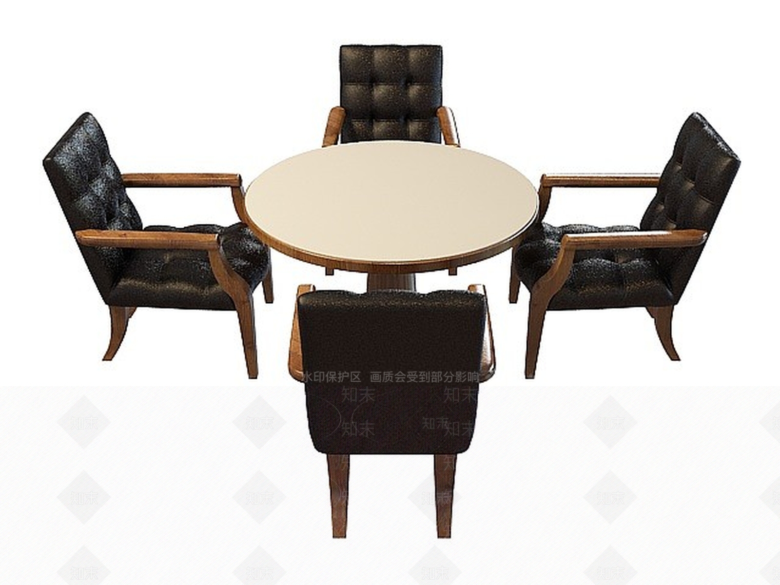 现代商务洽谈桌椅3D模型下载【ID:1198709124】