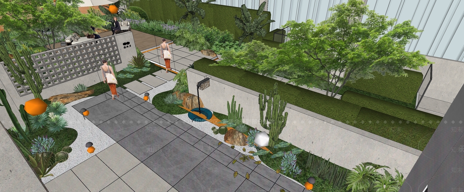 现代屋顶花园SU模型下载【ID:1198711457】