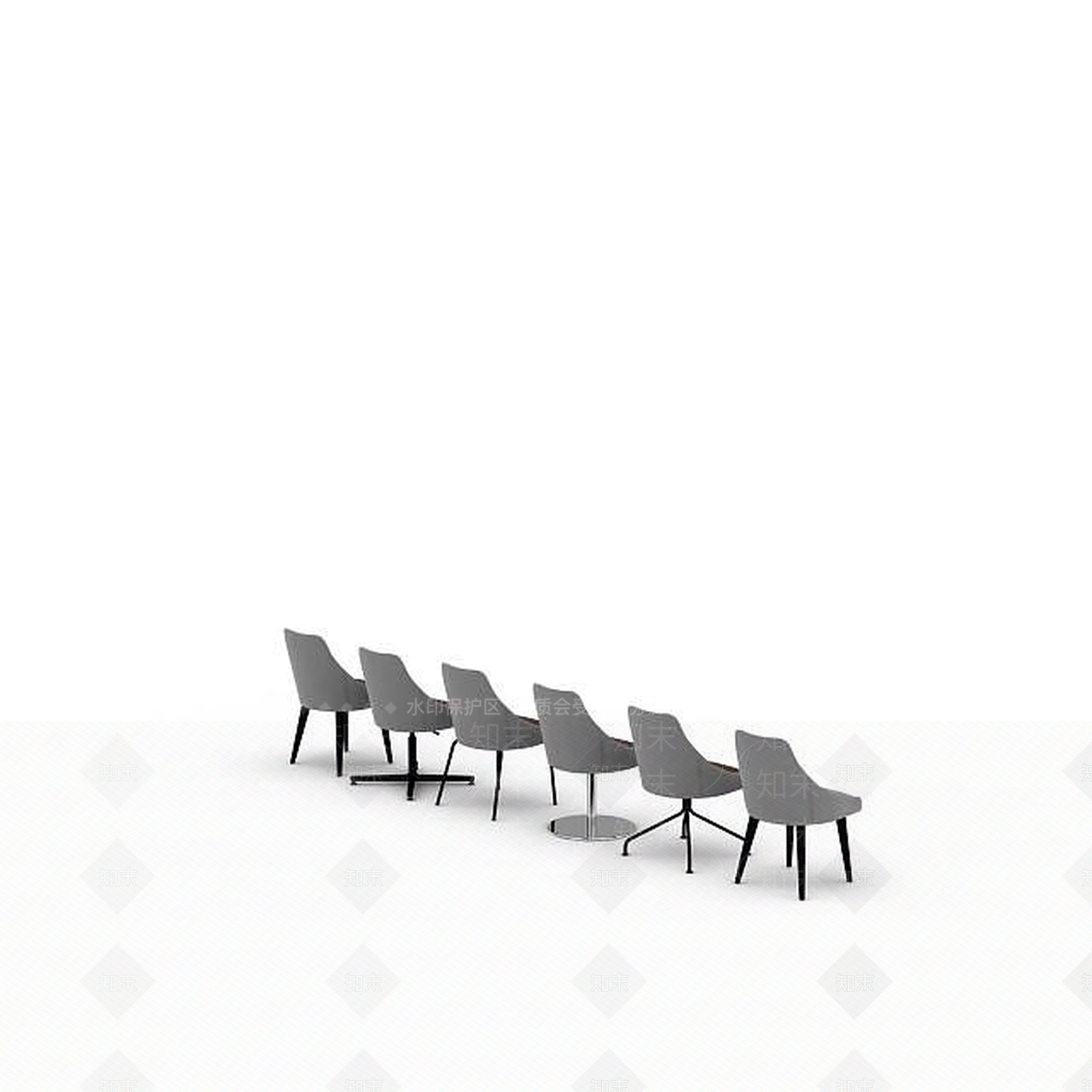 现代休息排椅3D模型下载【ID:1198713254】