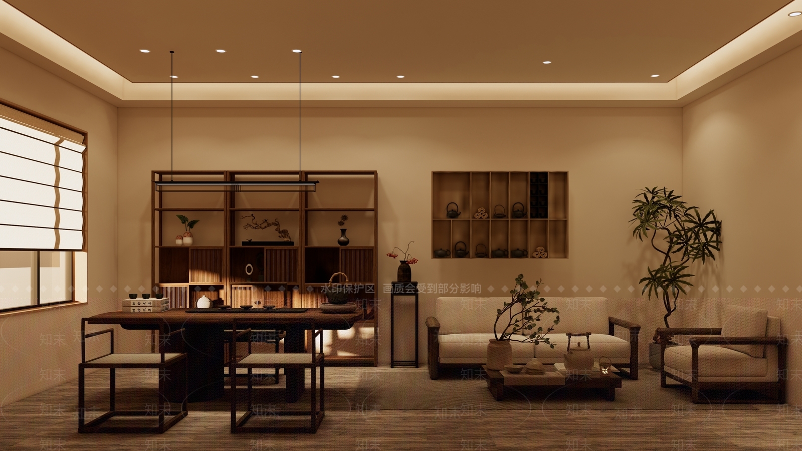 现代新中式经理办公室SU模型下载【ID:1198714567】