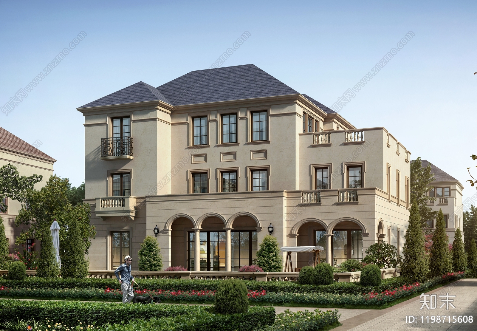 法式欧式别墅建筑施工图下载【ID:1198715608】