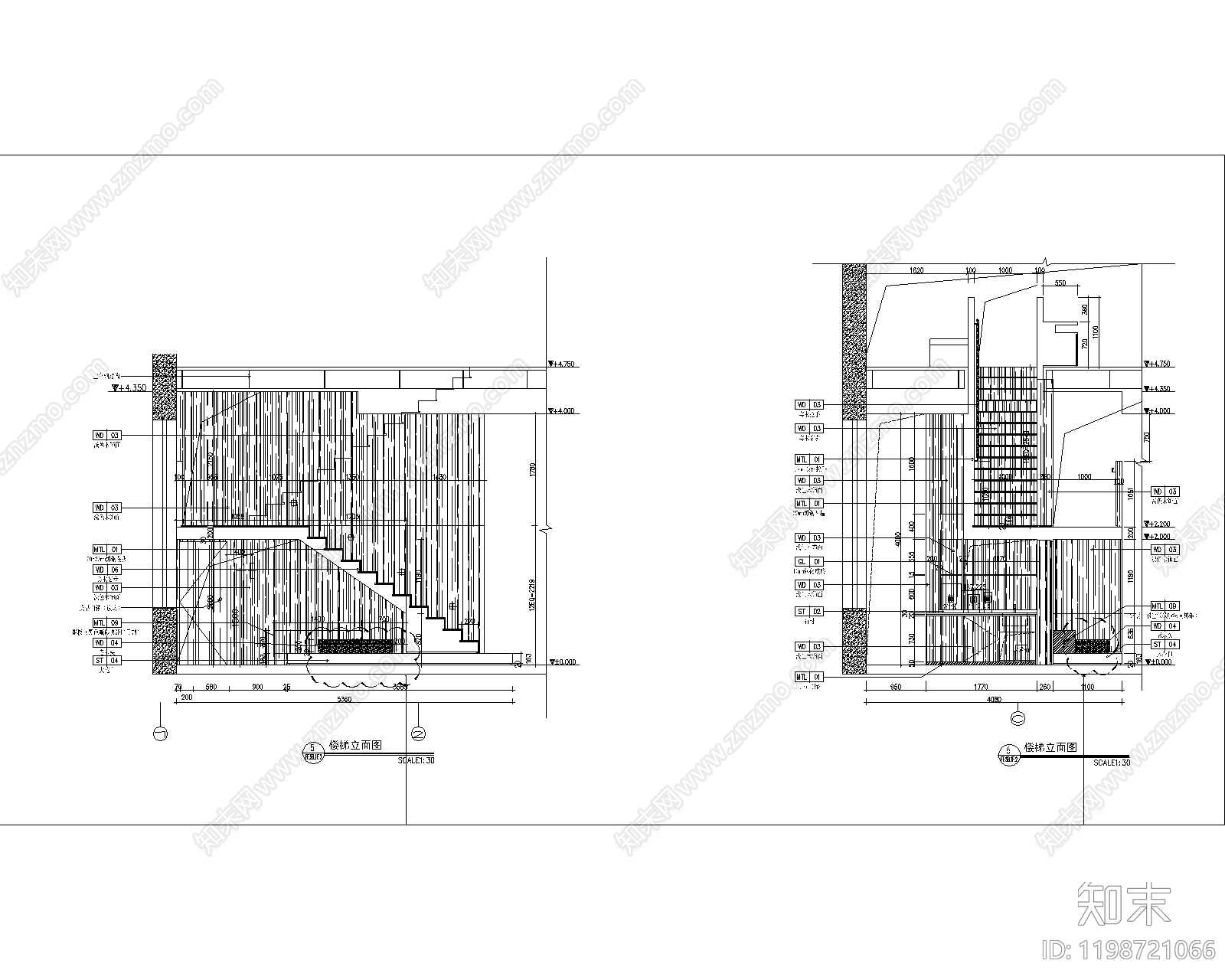 现代图书馆cad施工图下载【ID:1198721066】