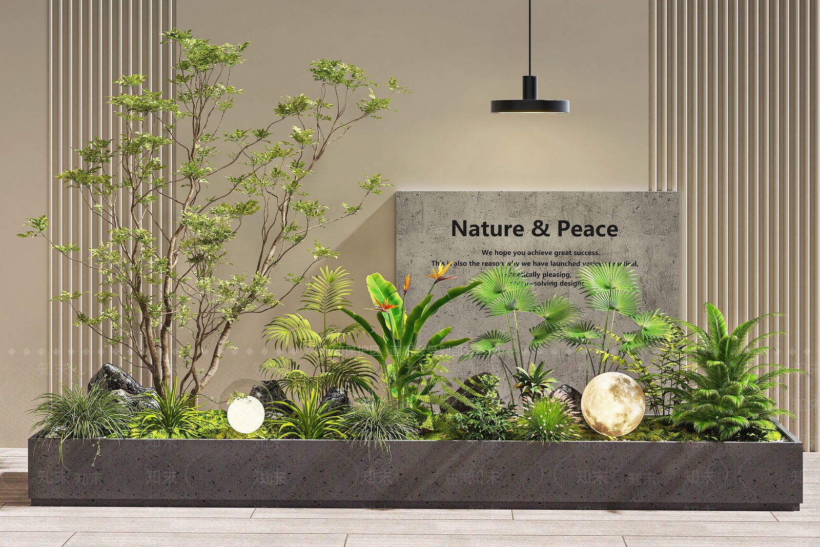 现代室内景观3D模型下载【ID:1198721885】