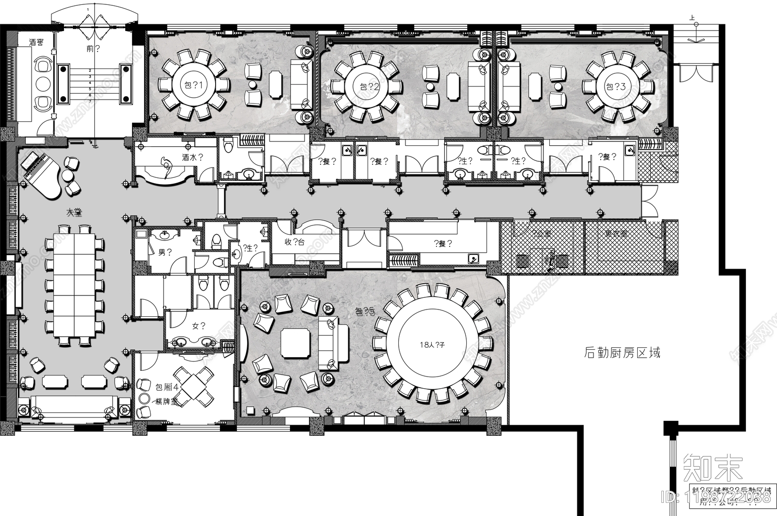 现代欧式会所cad施工图下载【ID:1198722038】