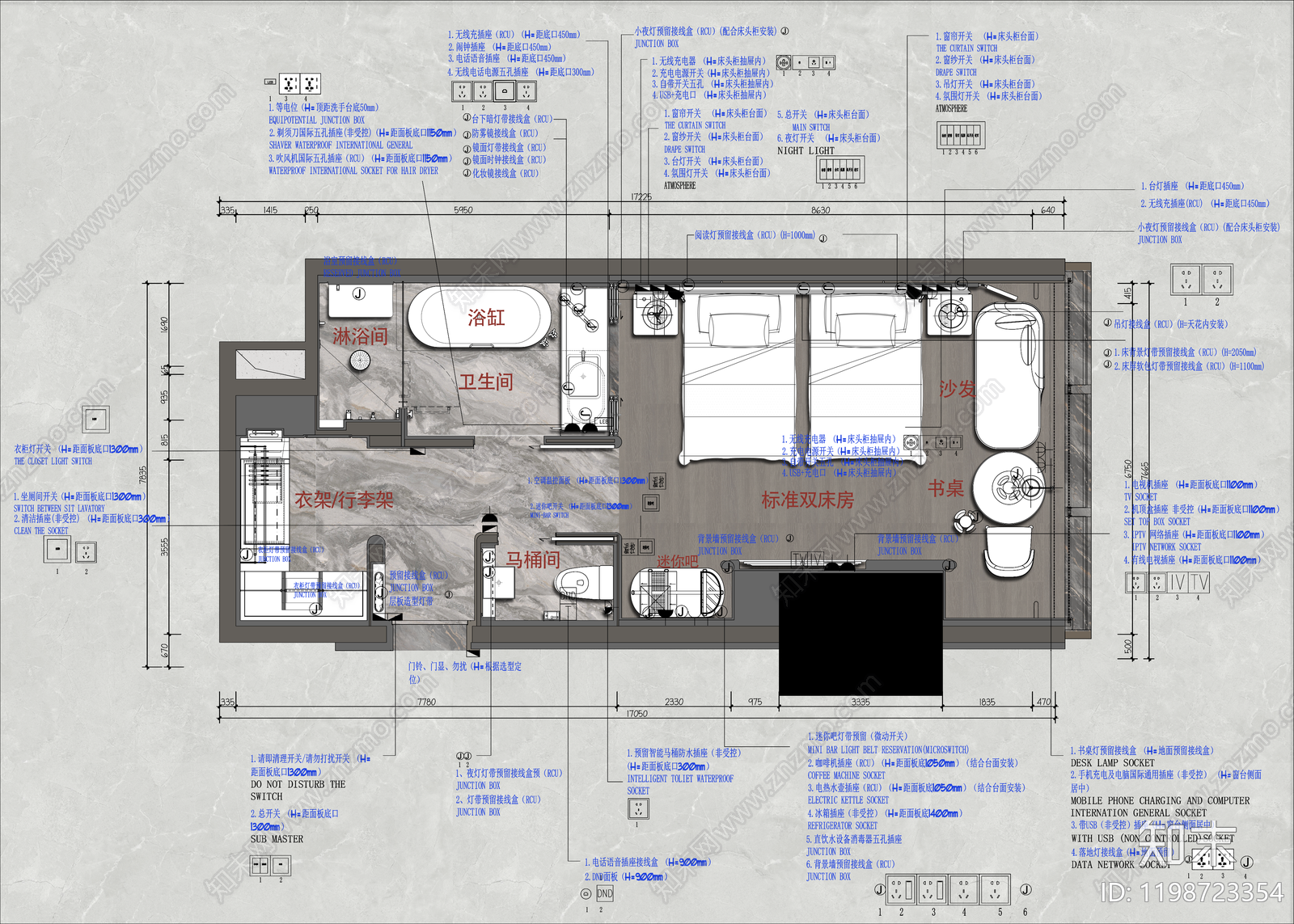 酒店客房施工图下载【ID:1198723354】