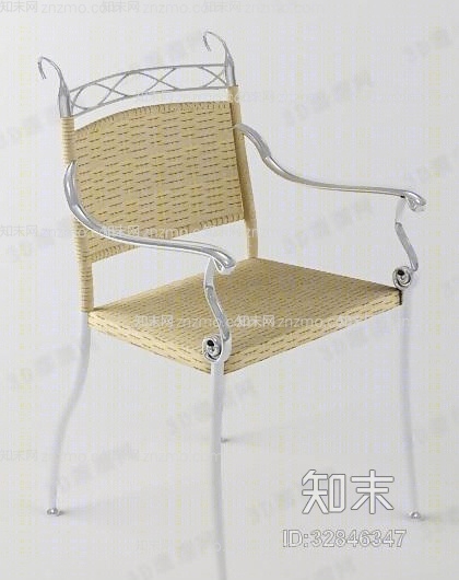 现代编织扶手椅3D模型下载【ID:32846347】