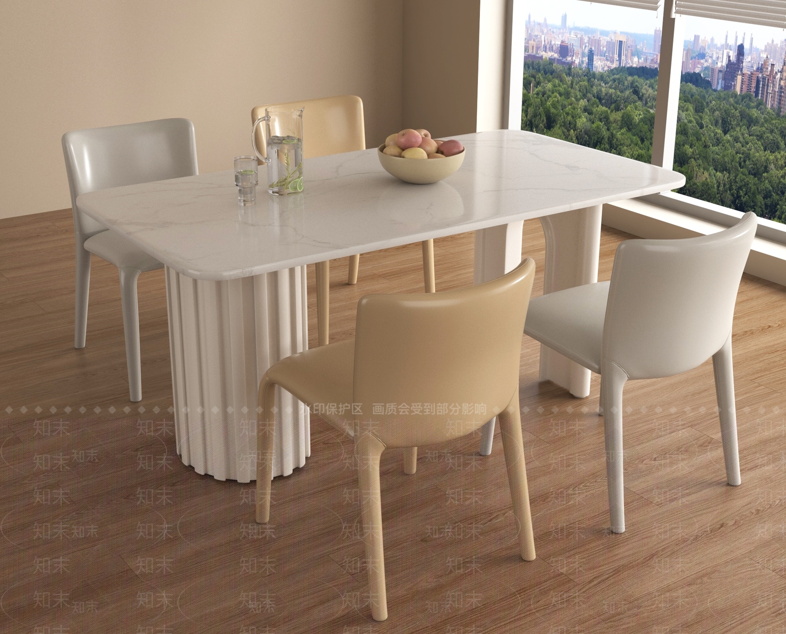 现代餐桌椅3D模型下载【ID:1198729528】